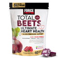 Force Factor Total Beets Ultimate Heart Health Chews for Blood Pressure Support, with Beetroot Powder, CoQ10, B Vitamins & Grapeseed Extract for Blood Flow & Energy