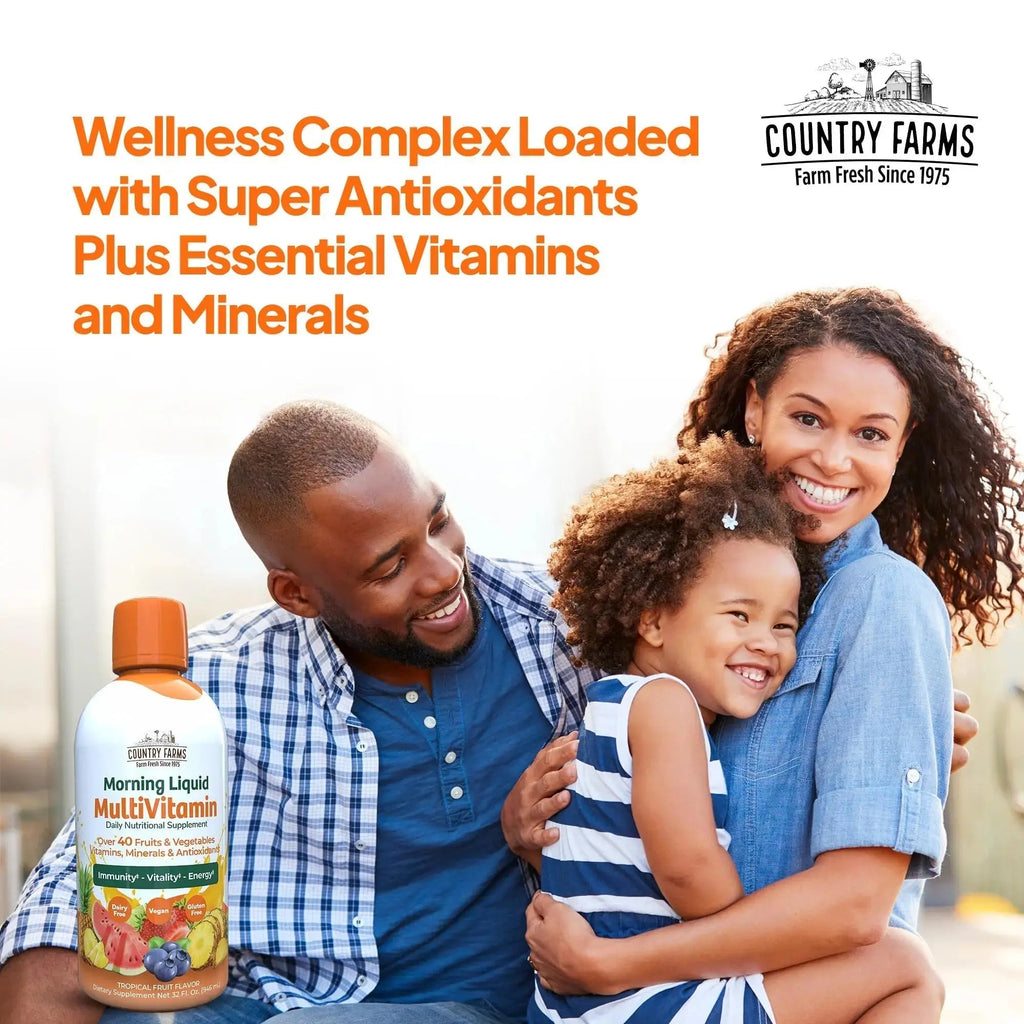Country Farms Liquid Multivitamin, Vitamins and Minerals for Immune Support and Energy, Herbal Blend, Vegan Country Farms Au supplements