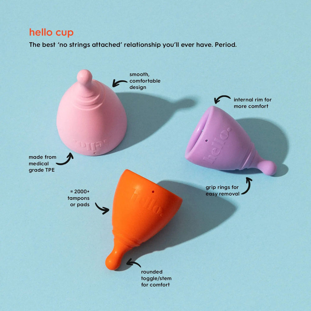 The Hello Starter Pack (Double Box XS/SM + 3-Pack Liners + Spray) 1 ea THE HELLO CUP Au supplements