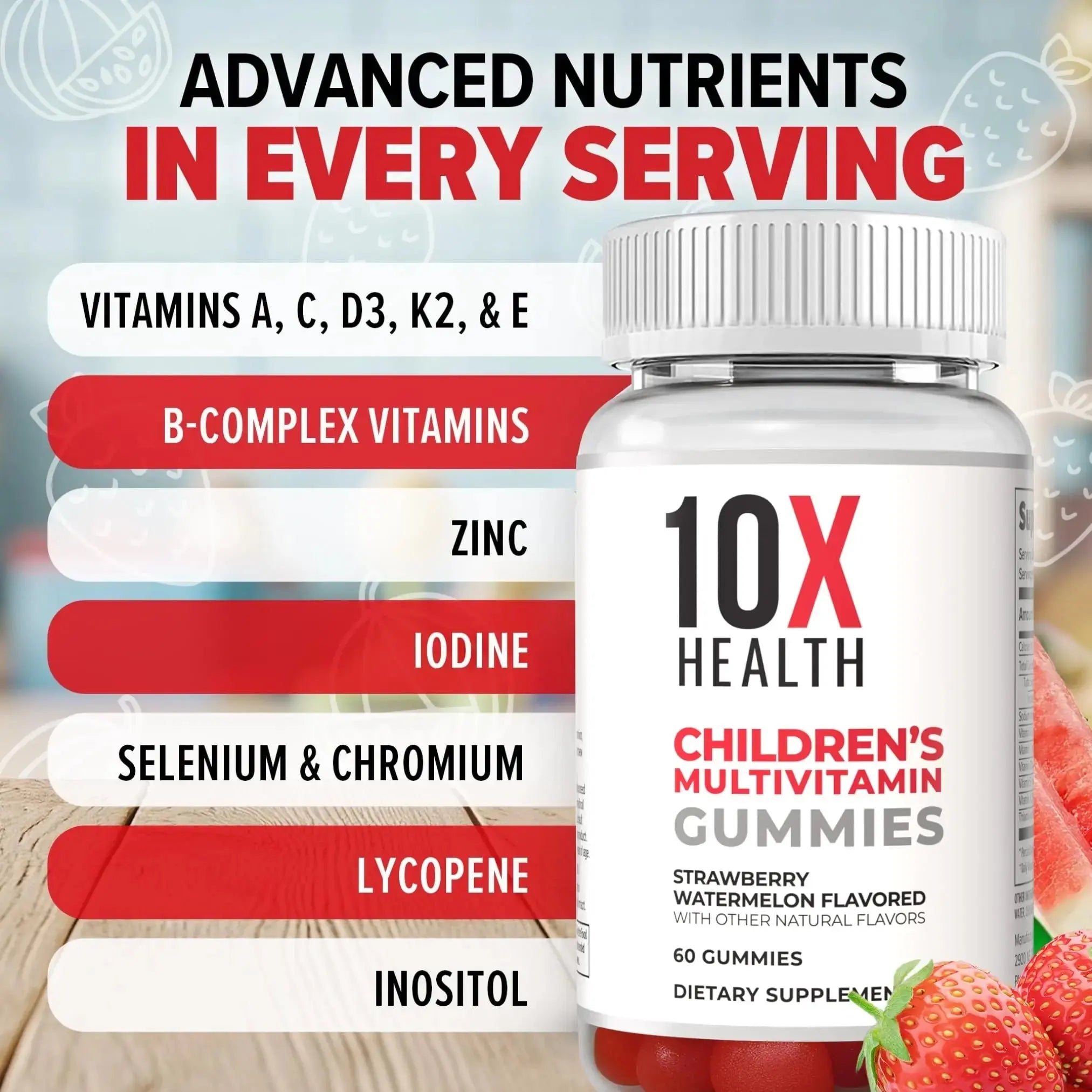 10X Health Children’s Methylated Multivitamin Gummies - 60 Count Kids Multivitamin Gummies, Complete Daily Nutrition 10X Health System Au supplements