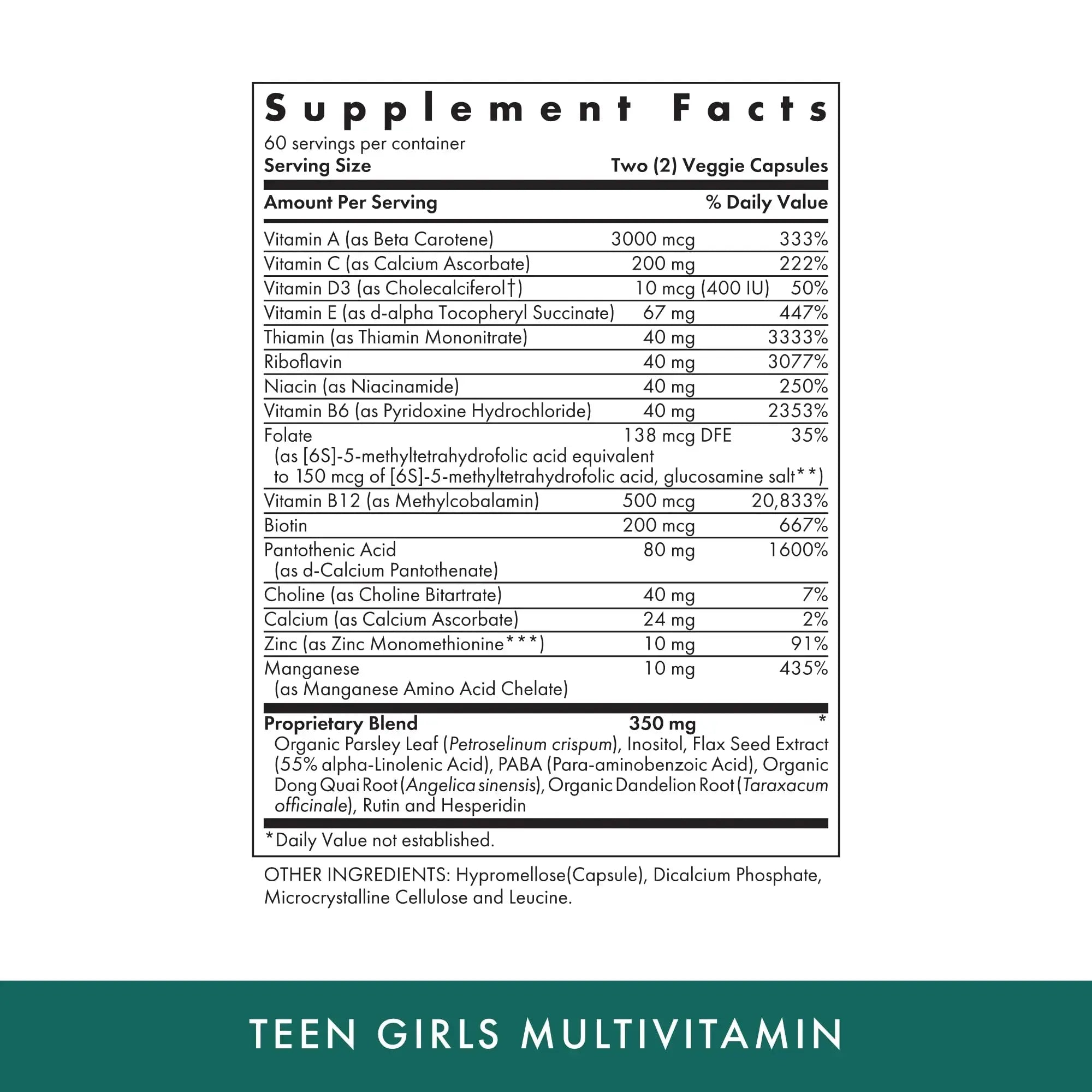 MICHAEL'S Health Naturopathic Programs Teen Girls Multivitamin - 120 Vegetarian Capsules - Nutrients for Healthy Growth & Development MICHAEL'S Au supplements