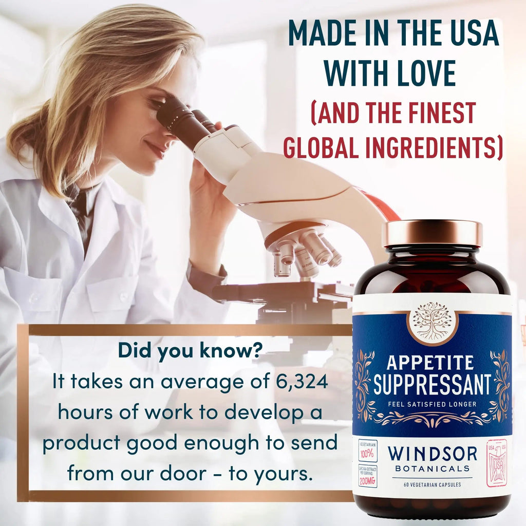 Appetite Suppressant for Weight Loss - Garcinia Cambogia, Glucomannan Appetite Control WINDSOR BOTANICALS Au supplements