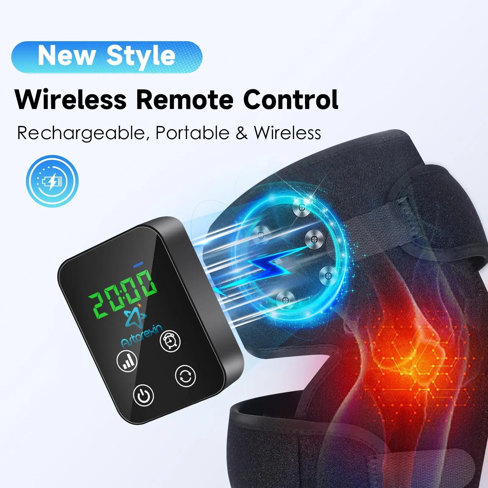 Red Light Therapy Knee Brace: Pain Relief Infrared Heating Pad 72 LED Heat Lamp Pain Relief Astarexin Au supplements