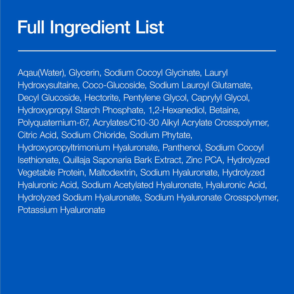 Anua Hydrating Gentle Foaming Cleanser, Hyaluronic Acid, Glycerin, Zinc, Panthenol, Korean Face Wash for Dry Skin