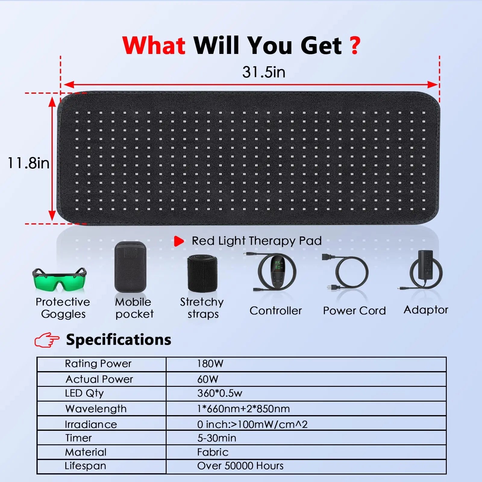 RUISQM Red Light Therapy Mat for Body - 360 LEDs Large Red & Infrared Light Therapy Pad Blanket RUISQM Au supplements