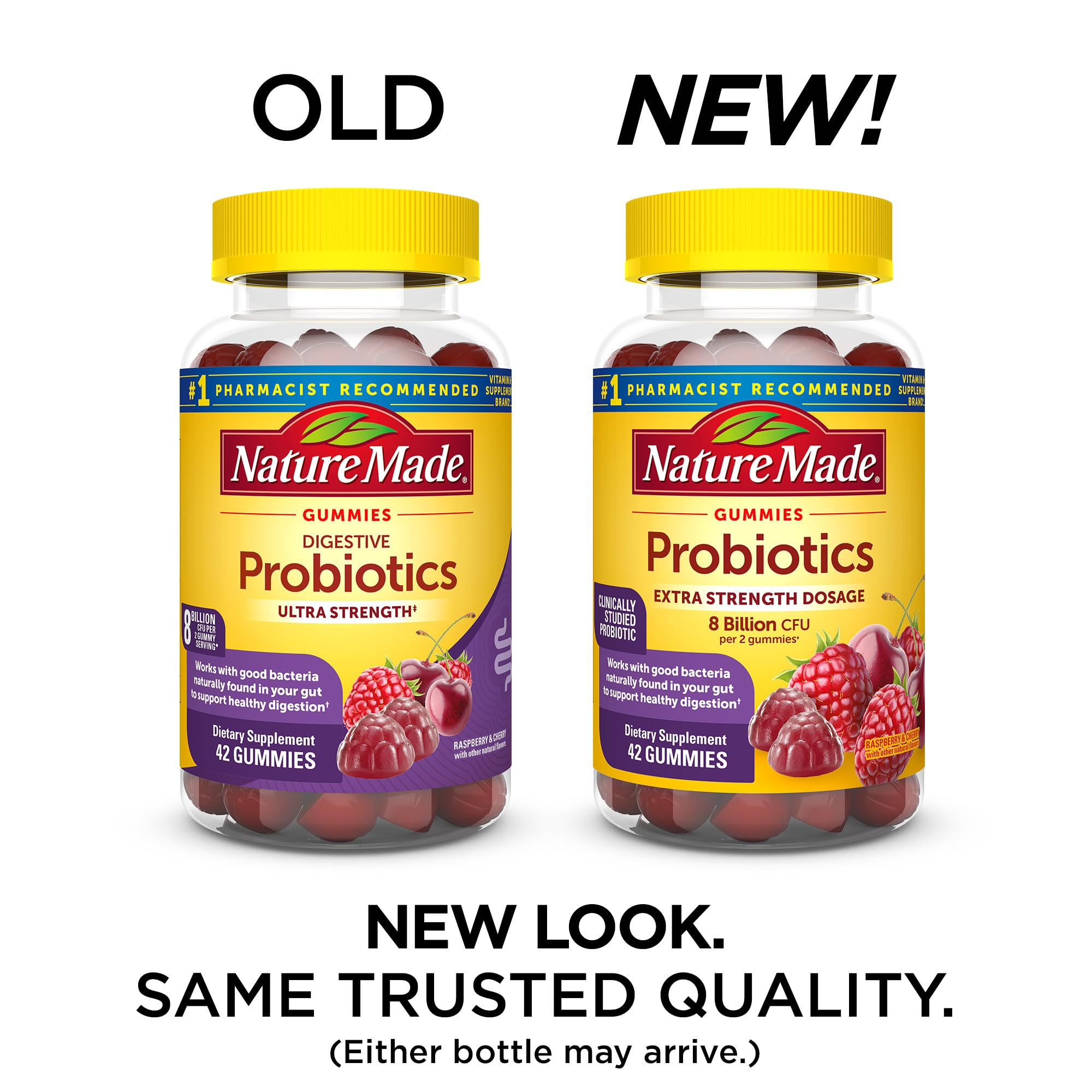 Nature Made Probiotics Extra Strength Dosage, Probiotics for Women and Men 8 Billion CFU per 2 Gummies, 42 Probiotic Gummies, 21 Day Supply Nature Made Au supplements