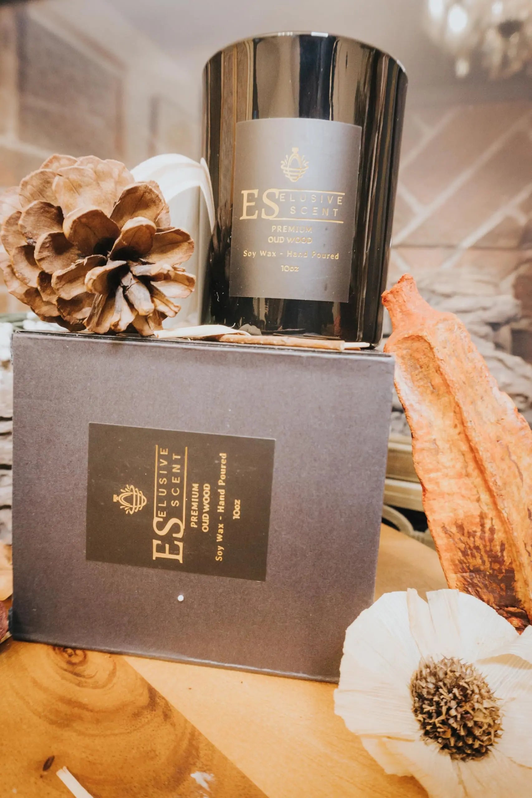 Oud Wood | 10oz | Premium Candle | Scented Candle | Aromatherapy | Essential Fragrance Oils Elusive Scent Au supplements
