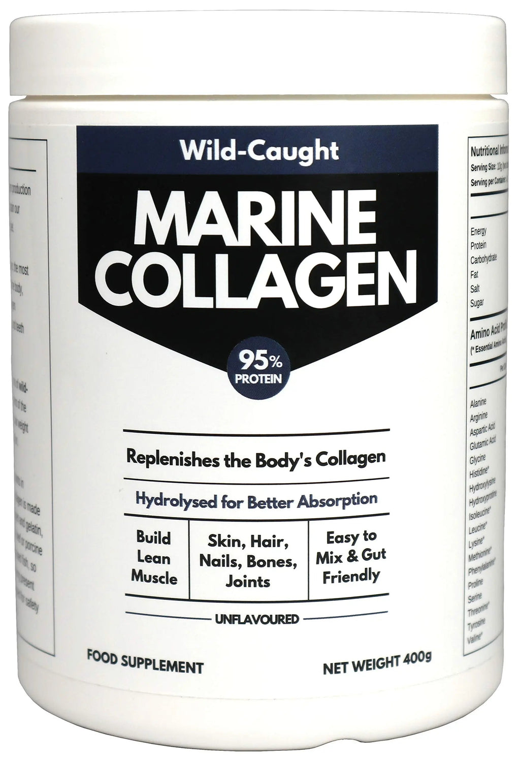 Marine Collagen Peptides (400g) | Hydrolysed from Wild Caught North SEA Cod Miracle Greens Au supplements