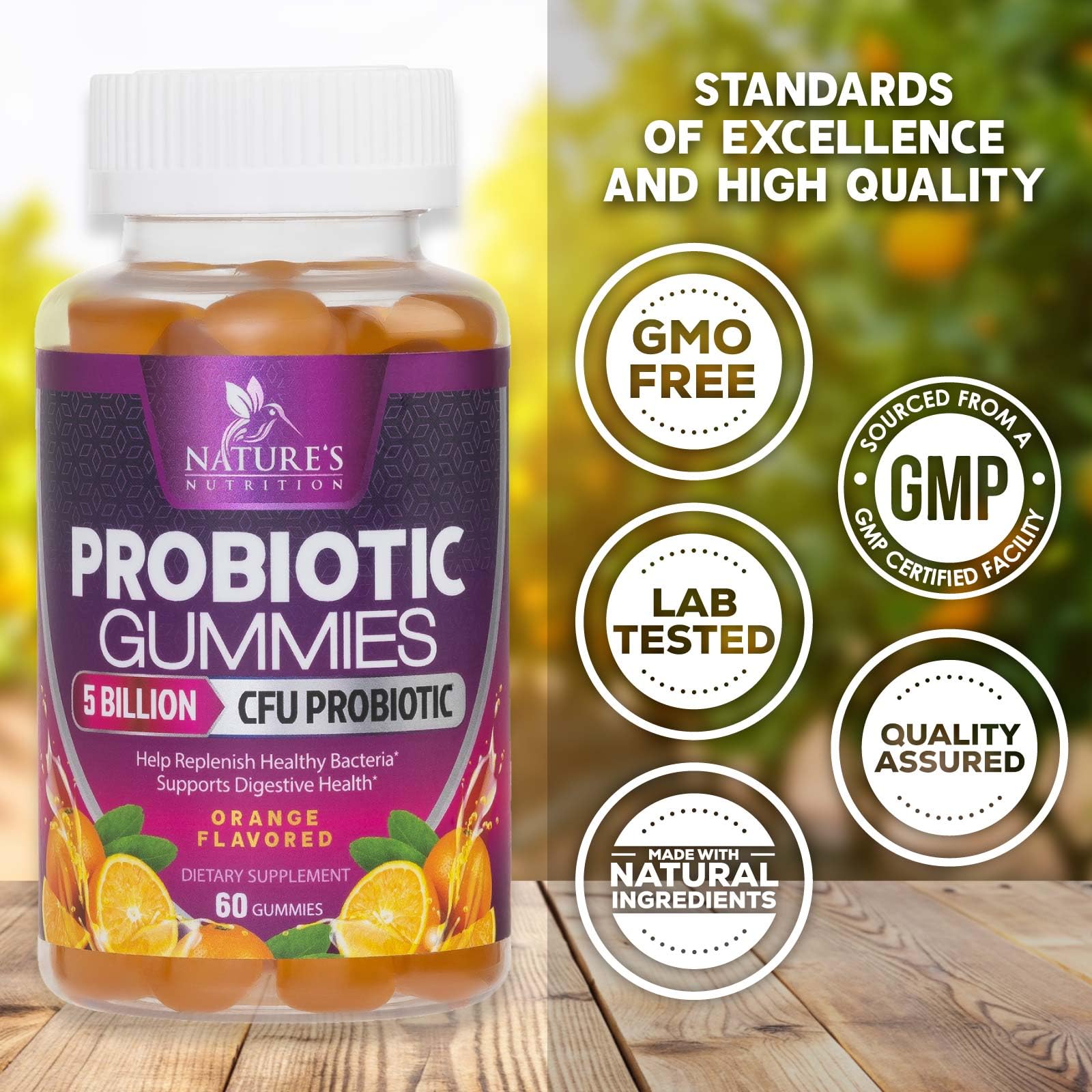 Probiotics for Digestive Health Gummies 5 Billion CFU - 6 Unique Strains for Daily Immune Support & Gut Health, Constipation, Gas & Bloating - Best Probiotic Supplement for Women & Men - 60 Gummies Nature's Nutrition Au supplements