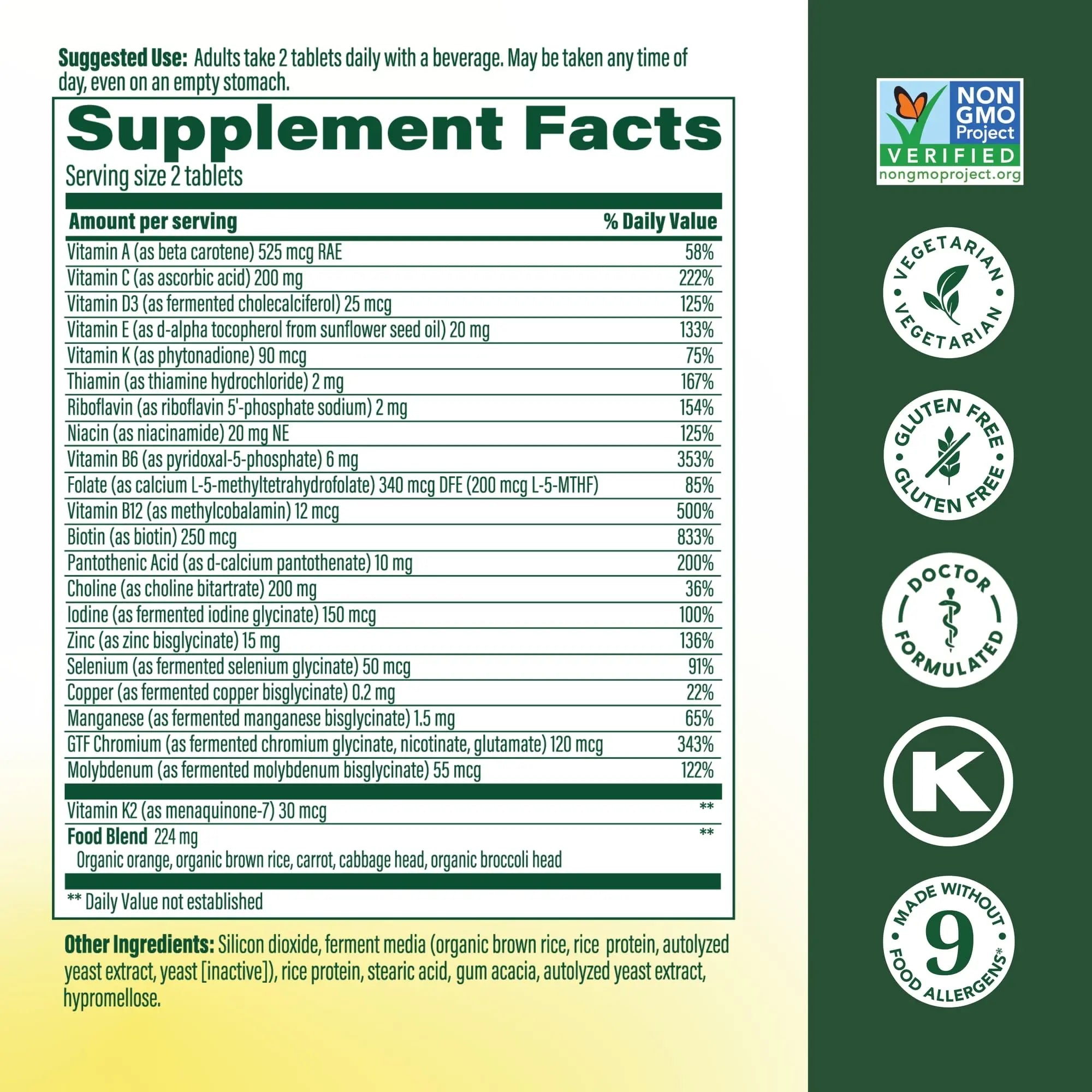 MegaFood Men's 40+ Advanced Multivitamin for Men - Dr-Formulated - Choline, Vitamin B, Vitamin C, Vitamin D, Zinc & Real Food MegaFood Au supplements