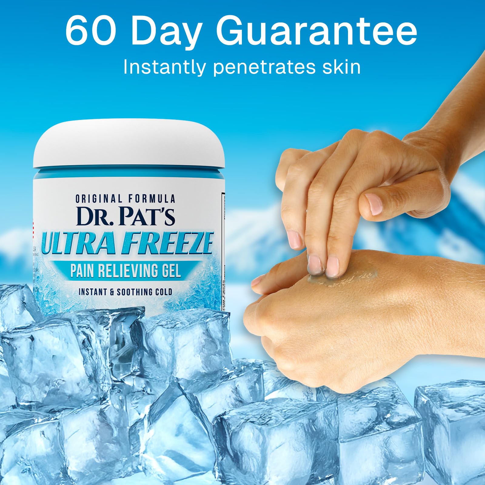 Ultra Freeze Dr Pat's Pain Relief Cream (9oz) - Muscle Rub Gel for Arthritis, Neuropathy, Foot & Joint - Cooling Sports Massage for Back, Shoulder & Knee - Menthol Analgesic for Neck & Body Ultra Freeze Au supplements