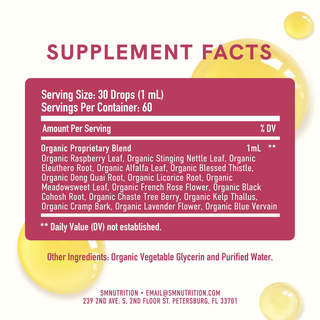 Hormone Balance Liquid Drops | with Black Cohosh, Stinging Nettle, Red Raspberry Leaf, Chasteberry & More | Menopause, Hot Flash, & PMS Relief Menstrual Herbal Support Tincture | Vegan Formula | 2oz SMNutrition Au supplements