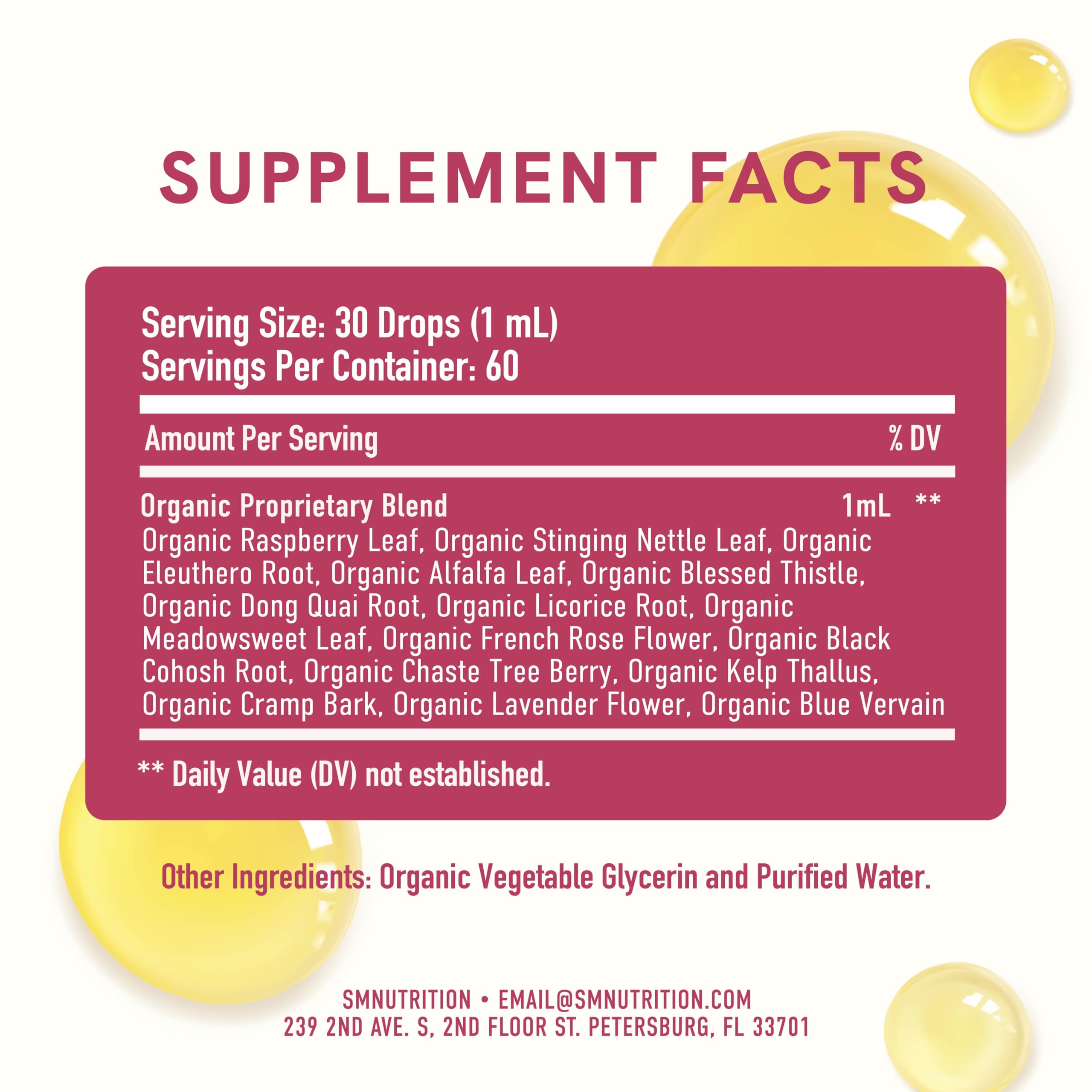 Hormone Balance Liquid Drops | with Black Cohosh, Stinging Nettle, Red Raspberry Leaf, Chasteberry & More | Menopause, Hot Flash, & PMS Relief Menstrual Herbal Support Tincture | Vegan Formula | 2oz SMNutrition Au supplements
