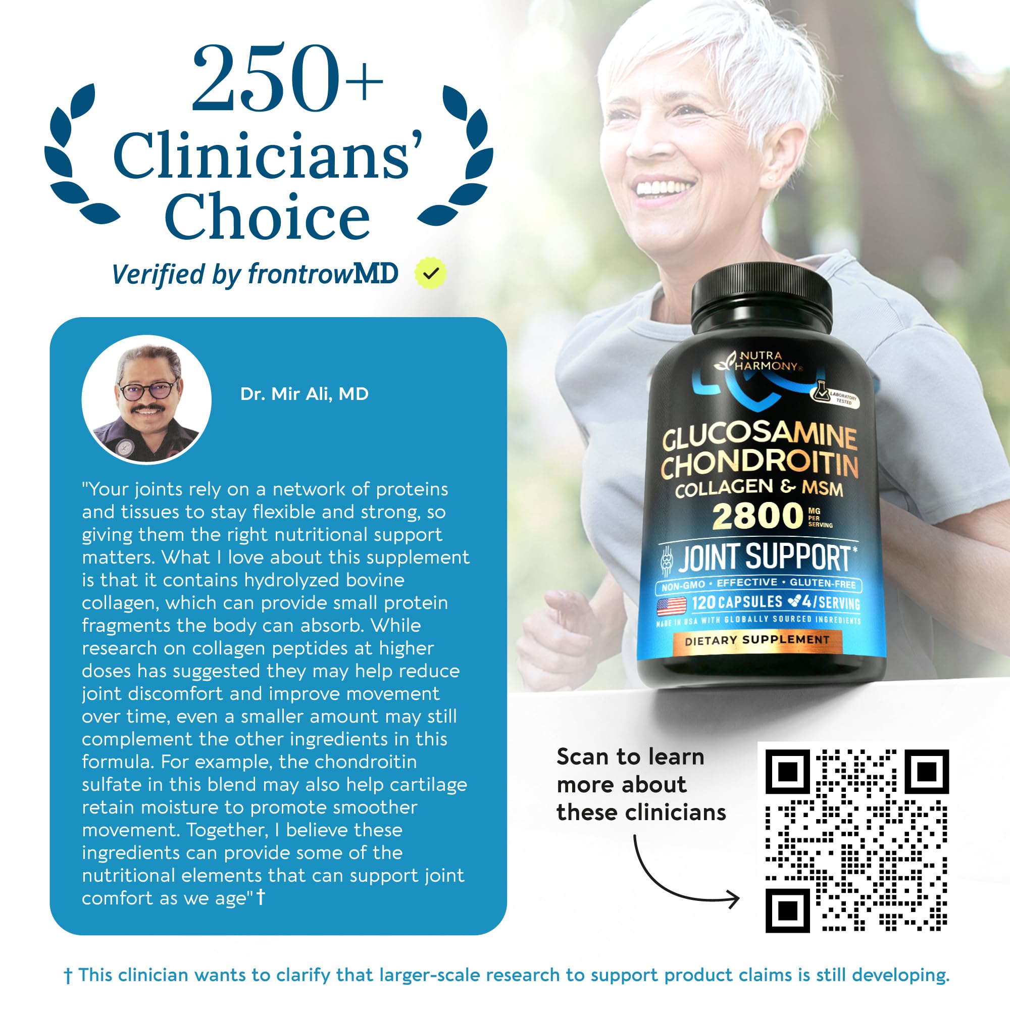 Glucosamine Chondroitin MSM Collagen | HSA | Joint Support Supplement 2800 mg | Made in USA | FSA Approved Product Items | Flexibility Nutritional Vitamins