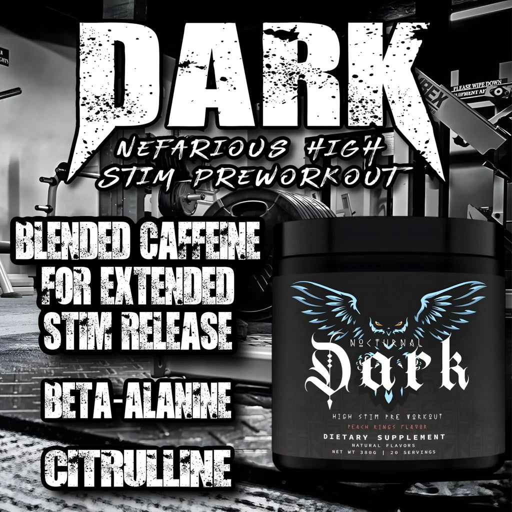 Nocturnal Labz Dark High Stim Pre Workout Powder | Potent Pre-workout Formula for Men Nocturnal Au supplements