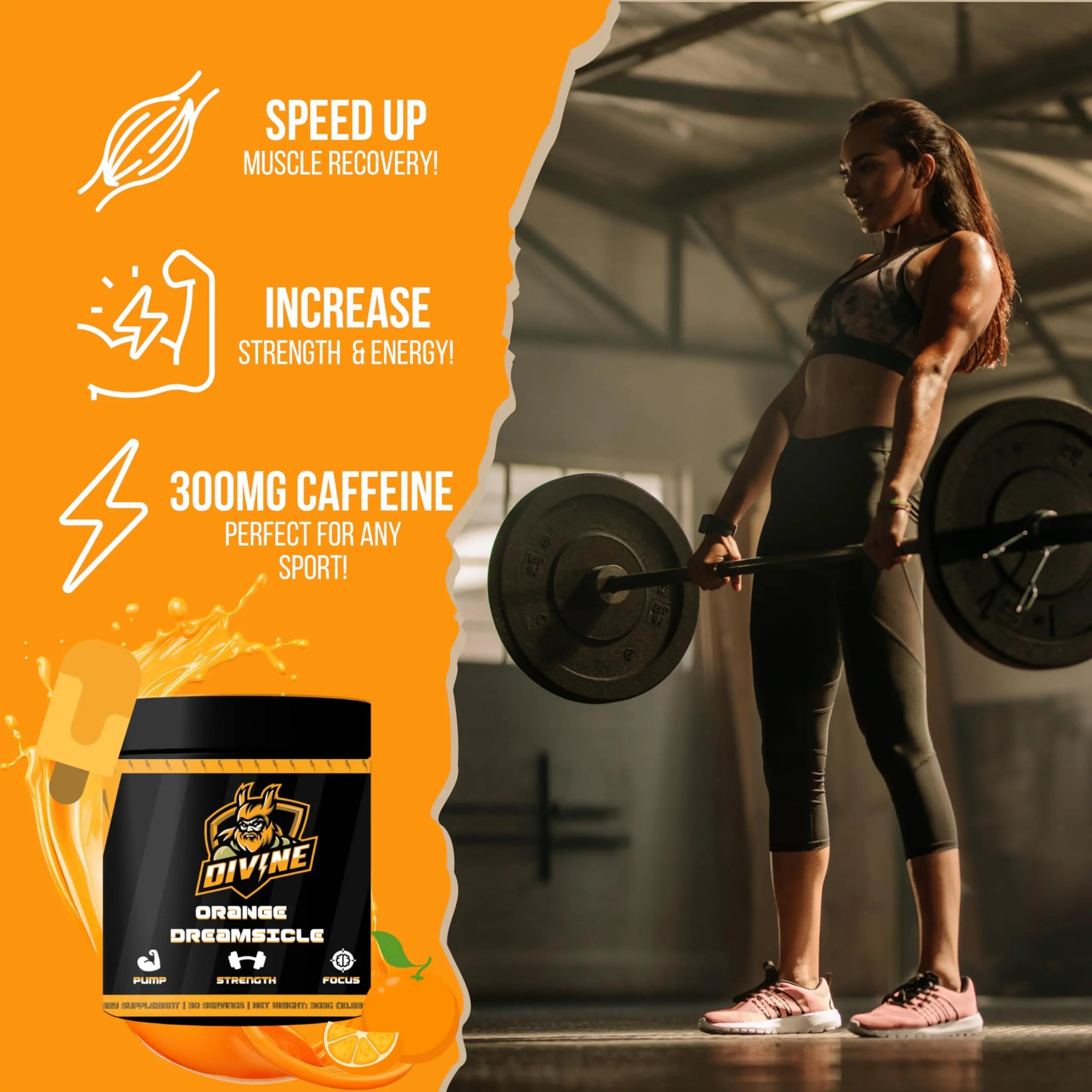 Orange Dreamsicle Pre Workout | The Best Tasting Pre Workout | Intense Increased Endurance Beta Bears Au supplements