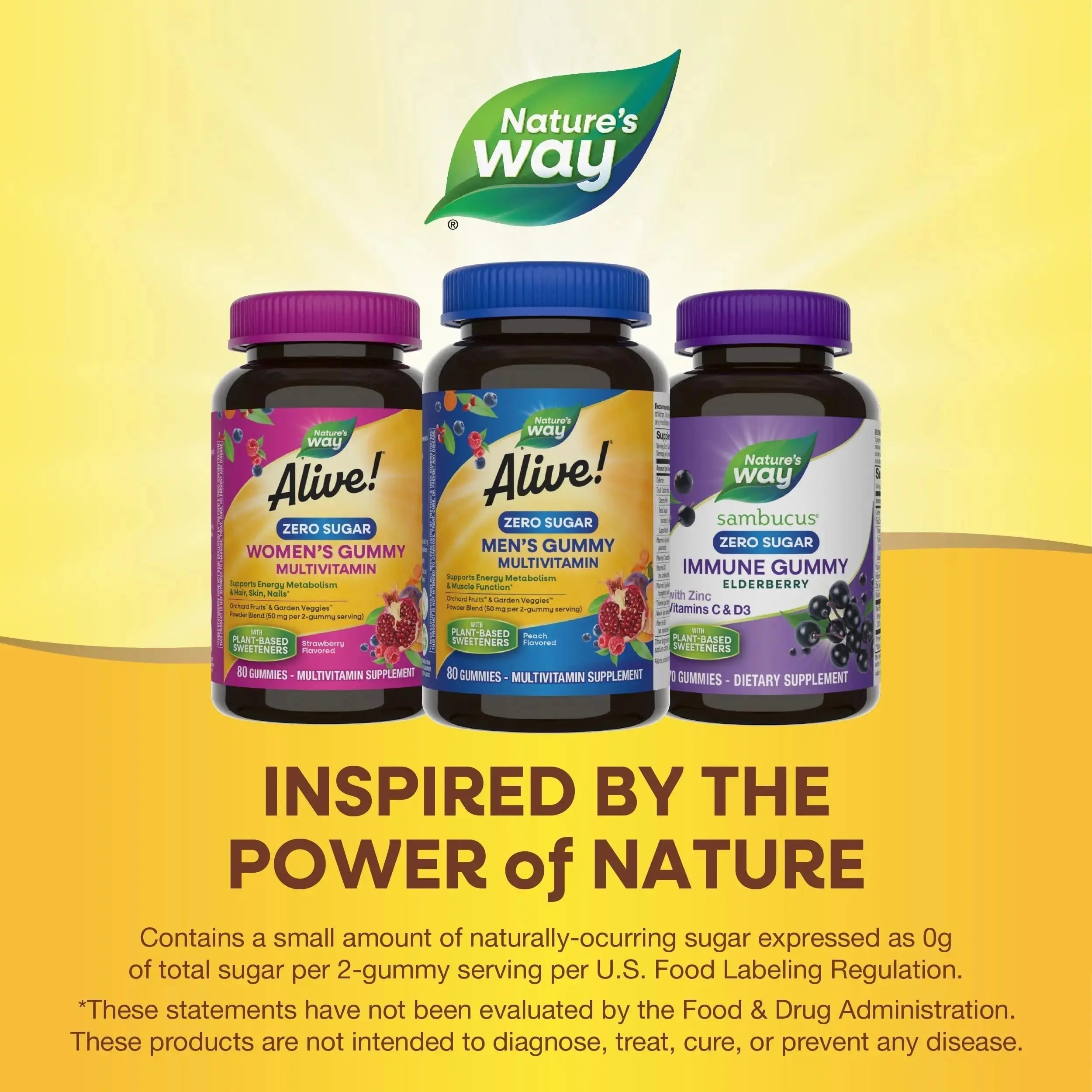 Nature’s Way Alive! Zero Sugar Men's Gummy Multivitamins, Energy Metabolism*, Muscle Function*, B-Vitamins Nature's Way Au supplements