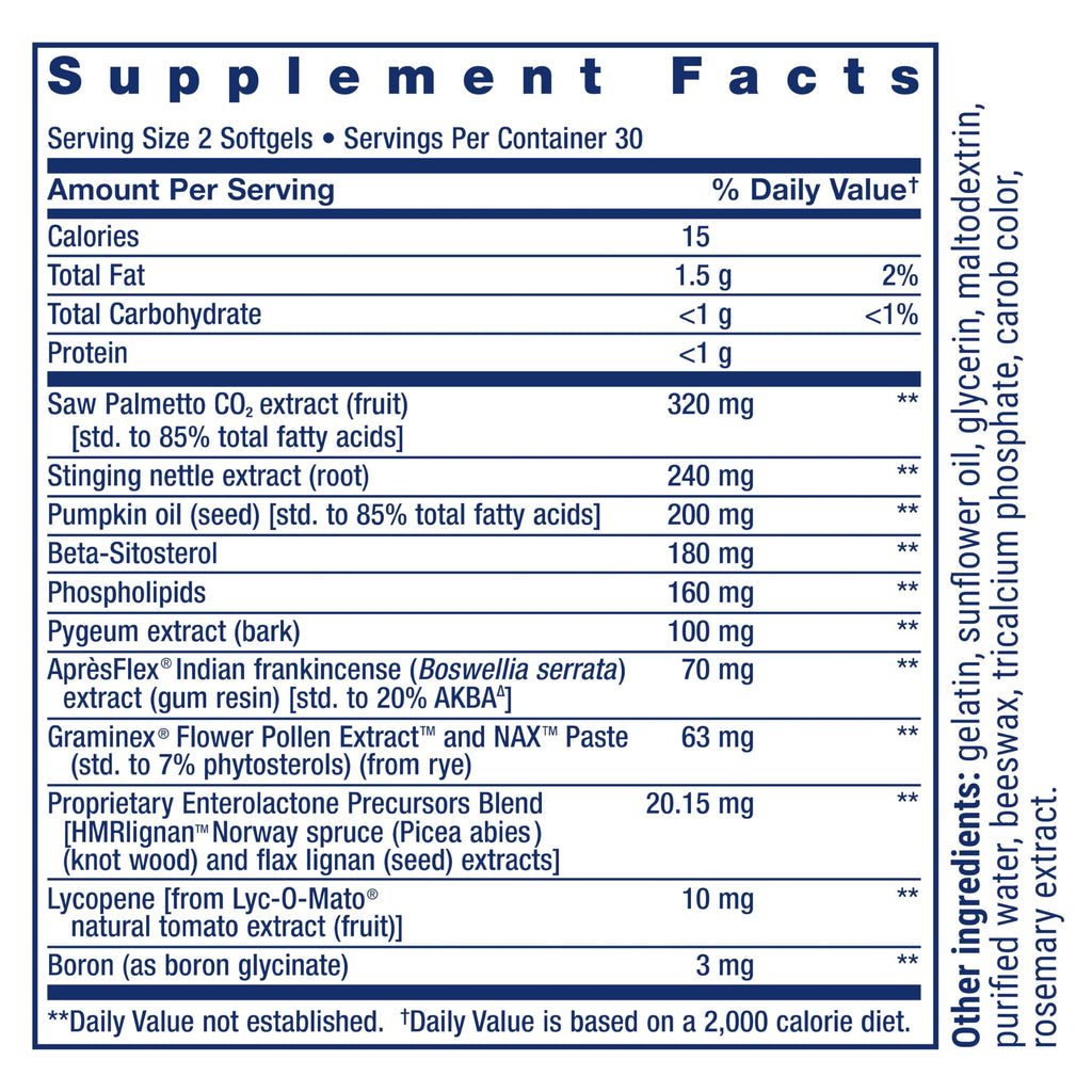Life Extension Ultra Prostate Formula, Saw Palmetto for Men, pygeum, stinging Nettle Root, lycopene, Prostate Health, Urination Flow