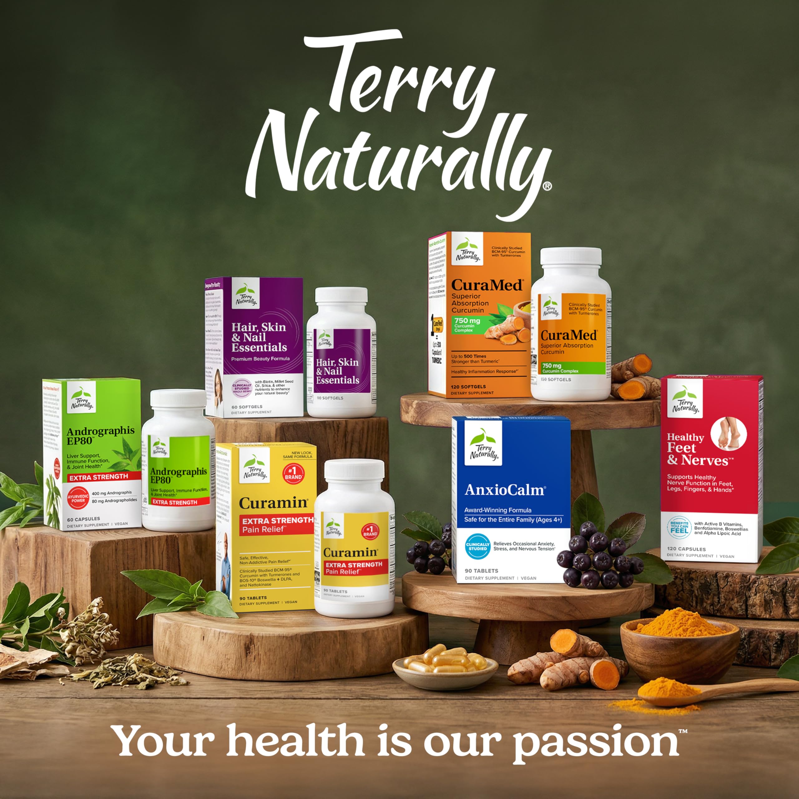 Terry Naturally CuraMed 750 mg - Antioxidant Supplement for Brain & Heart Health Support - Supplement with High-Potency Curcumin Complex - Kidney, Liver