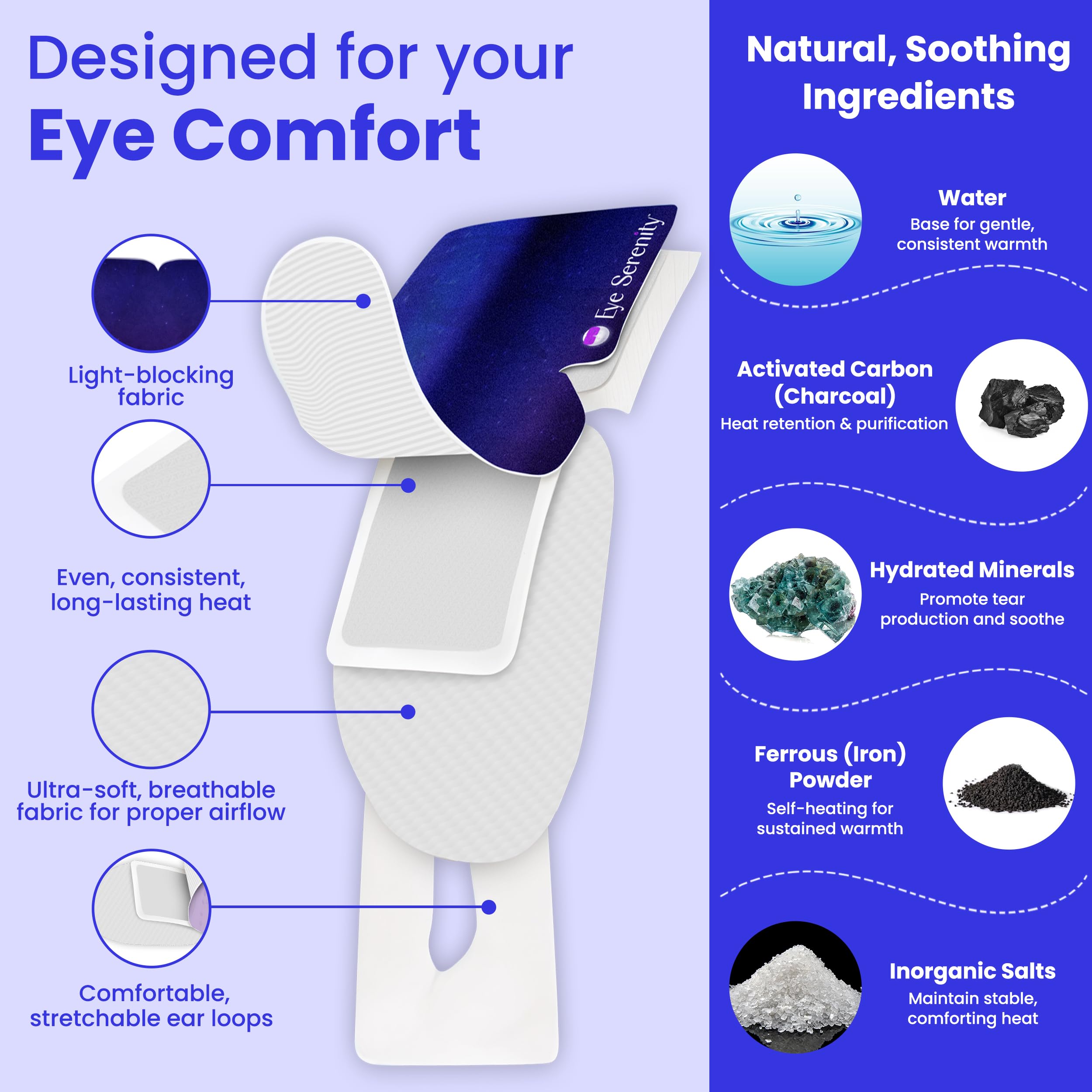 Steam Eye Mask, Self Heating Warm Compress for Dry Eyes I Heated Fast Relief for Stye, Puffy Sensitive Eyes, Moist Heat, Easter Basket Stuffers