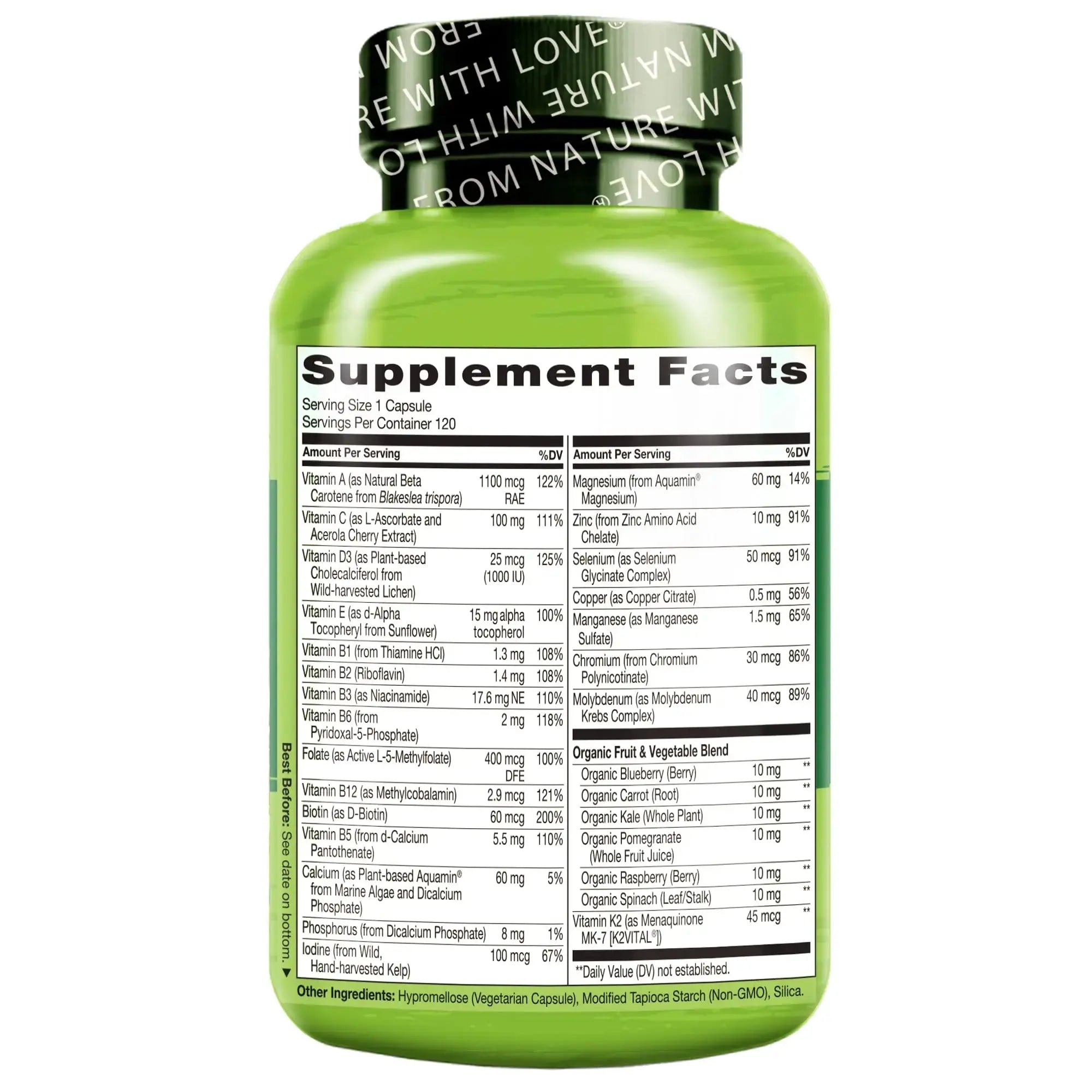 NATURELO Mens Multivitamins for Men 50+ - One Daily Multivitamin for Men with Vitamins, Minerals & Organic Whole Foods, Boost Energy & Health, NATURELO Au supplements