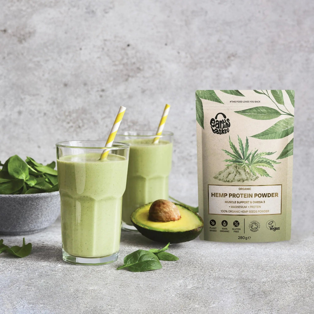 Earths Basket Organic Hemp Protein Powder,280g Natural, Unflavoured, Vegan, Gluten Free EARTHS BASKET Au supplements