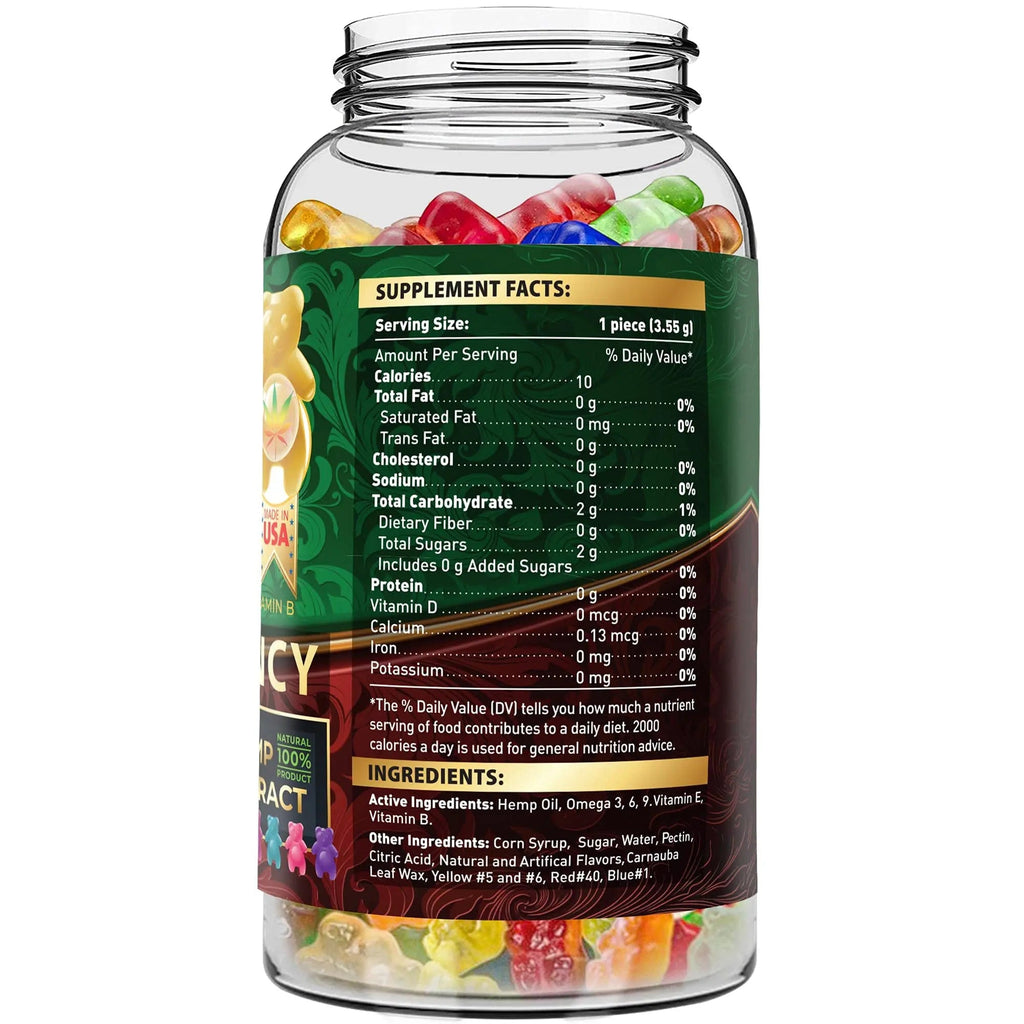 Wellution Hemp Gummies 1,500,000 XXL High Potency - Fruity Gummy Bear with Hemp Oil Wellution Au supplements