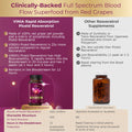 VINIA Piceid Resveratrol Supplement Capsules. Increases Blood Flow and Nitric Oxide. Blood Pressure and Heart Health Support