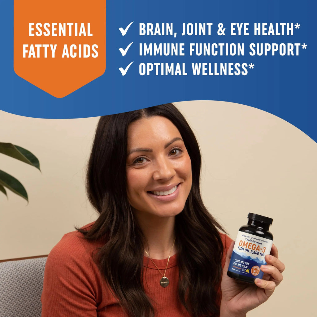 Triple Strength Omega 3 Fish Oil | 3600 mg EPA & DHA | Over 2100mg of Omega 3 Fatty MAV NUTRITION Au supplements