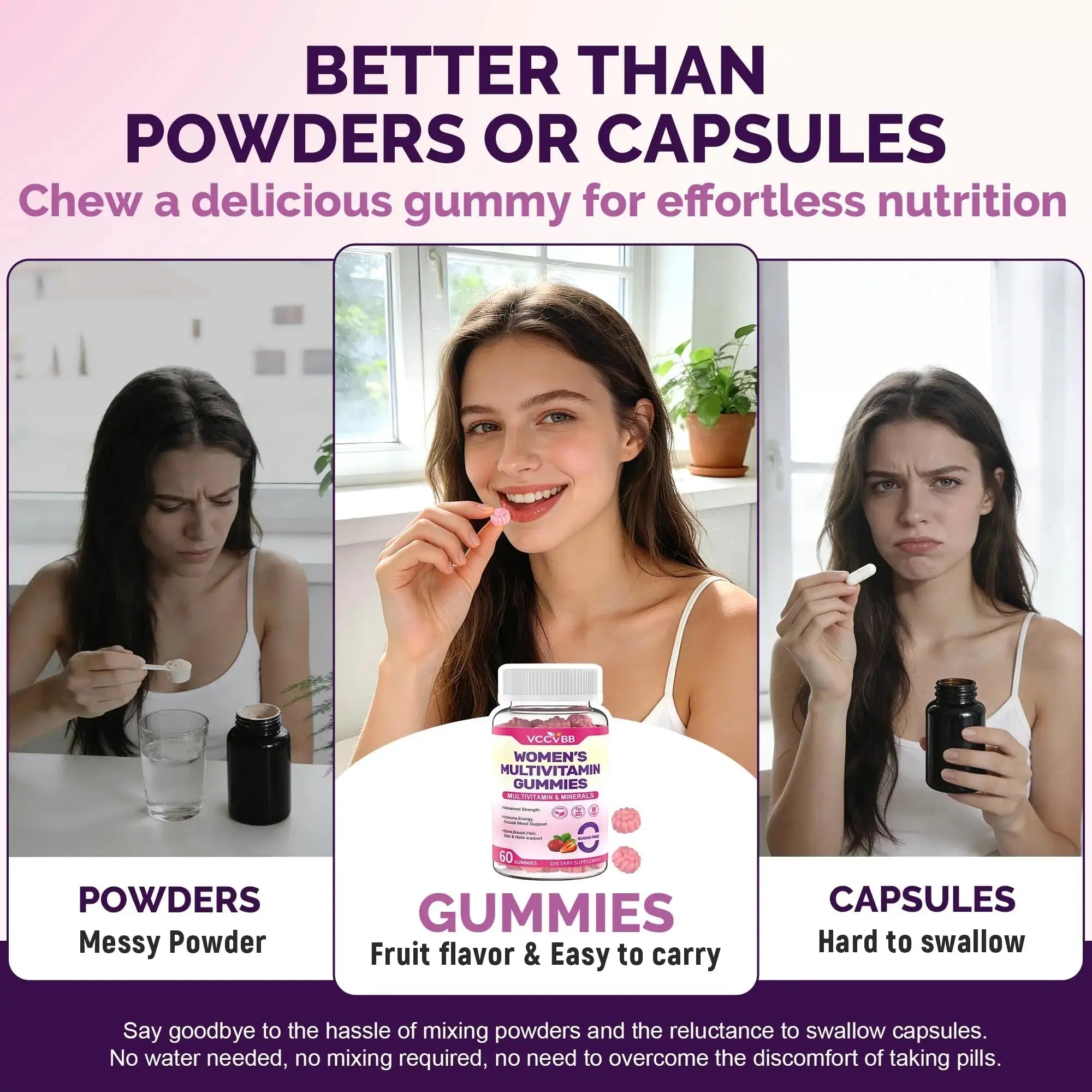VCCVBB All-in-One Women's Multivitamin Gummies with Complete Vitamin & Mineral Complex, Herbal Blends for Energy, Overall Health VCCVBB Au supplements