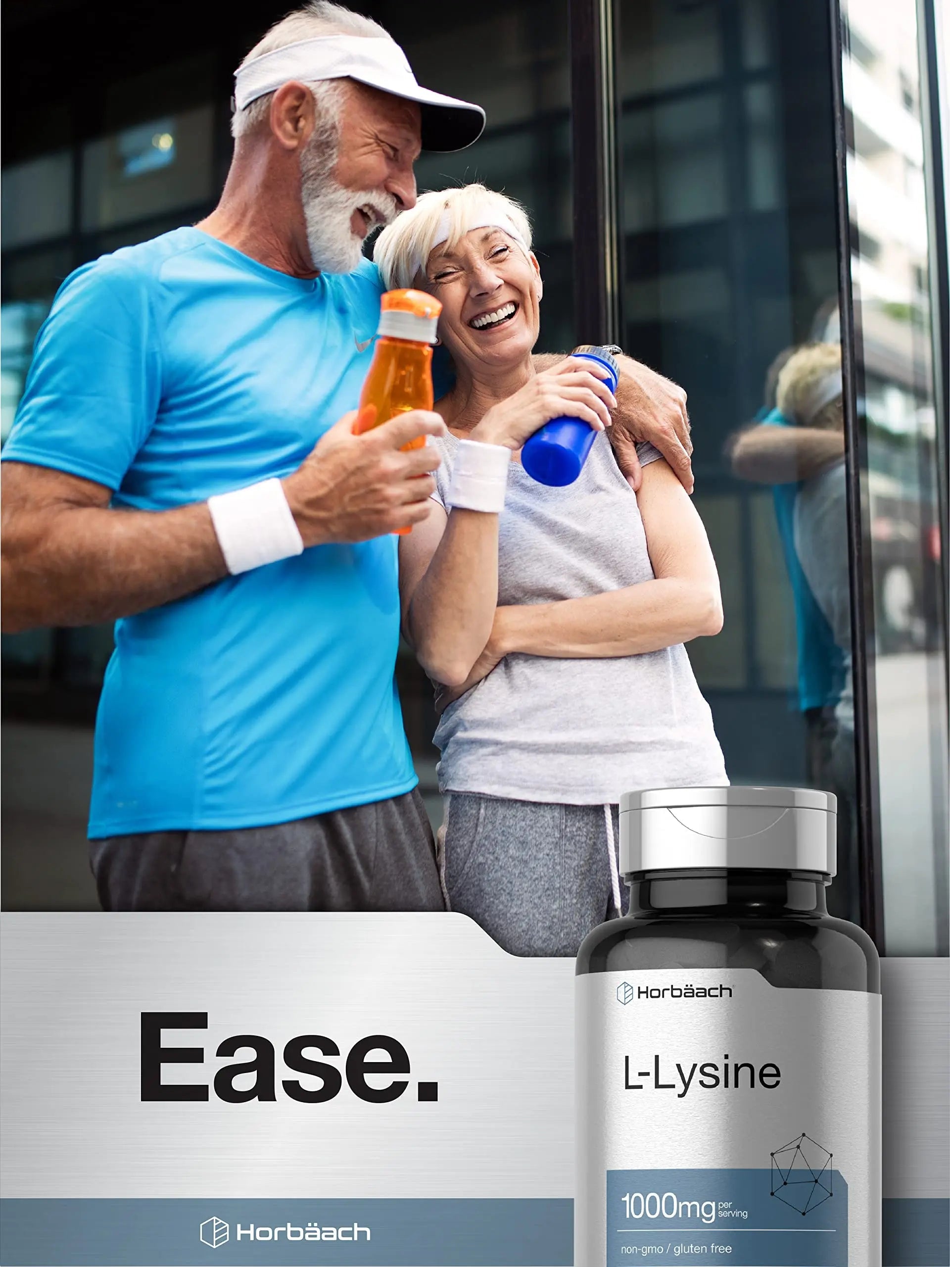 L-Lysine 1000mg | 100 Coated Caplets | Free Form Dietary Supplement | Vegetarian Horbäach Au supplements