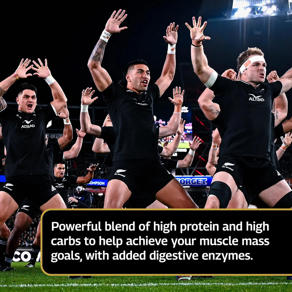 Healthspan Elite All Blacks Mass Gain Protein Blend (1500g) | Chocolate | 28g of Protein Healthspan Elite Au supplements
