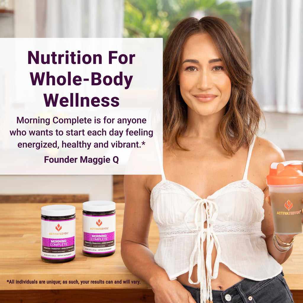 ActivatedYou Morning Complete Super Greens Powder Drink Mix - Gut Health Boost with Prebiotics, Probiotics, & Antioxidants - 10 Billion CFUs, Mixed Berry Flavor