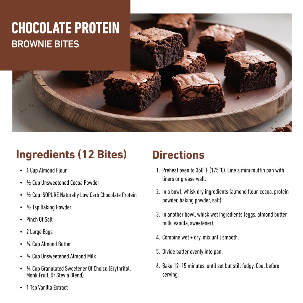 Isopure Low Carb 100% Pure Whey Isolate Protein Powder, Lactose Free, Gluten Free, With Vitamins, Dark Chocolate, 25g Protein Per Serving, 1 Lb,