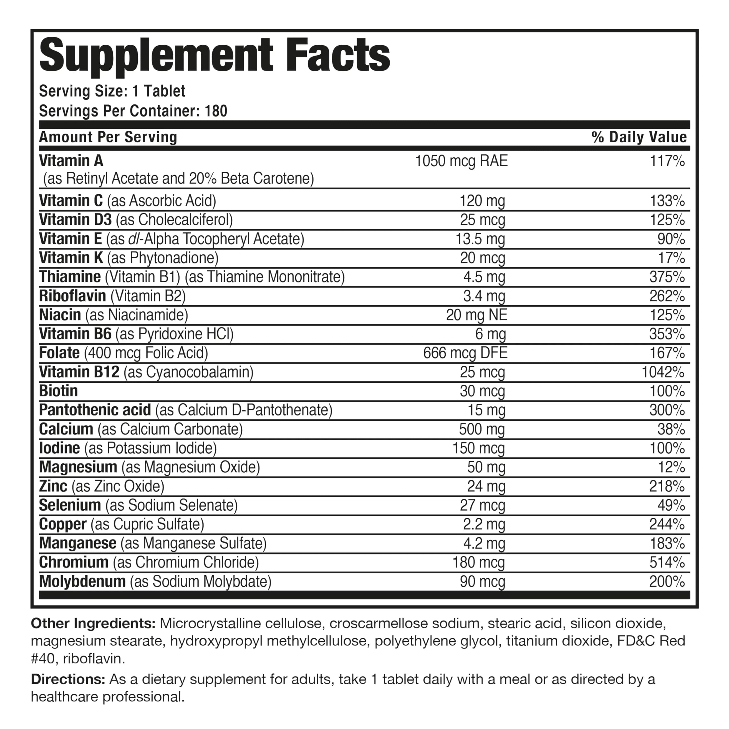 Bronson ONE Daily Women’s 50+ Complete Multivitamin Multimineral, 180 Tablets Bronson Au supplements
