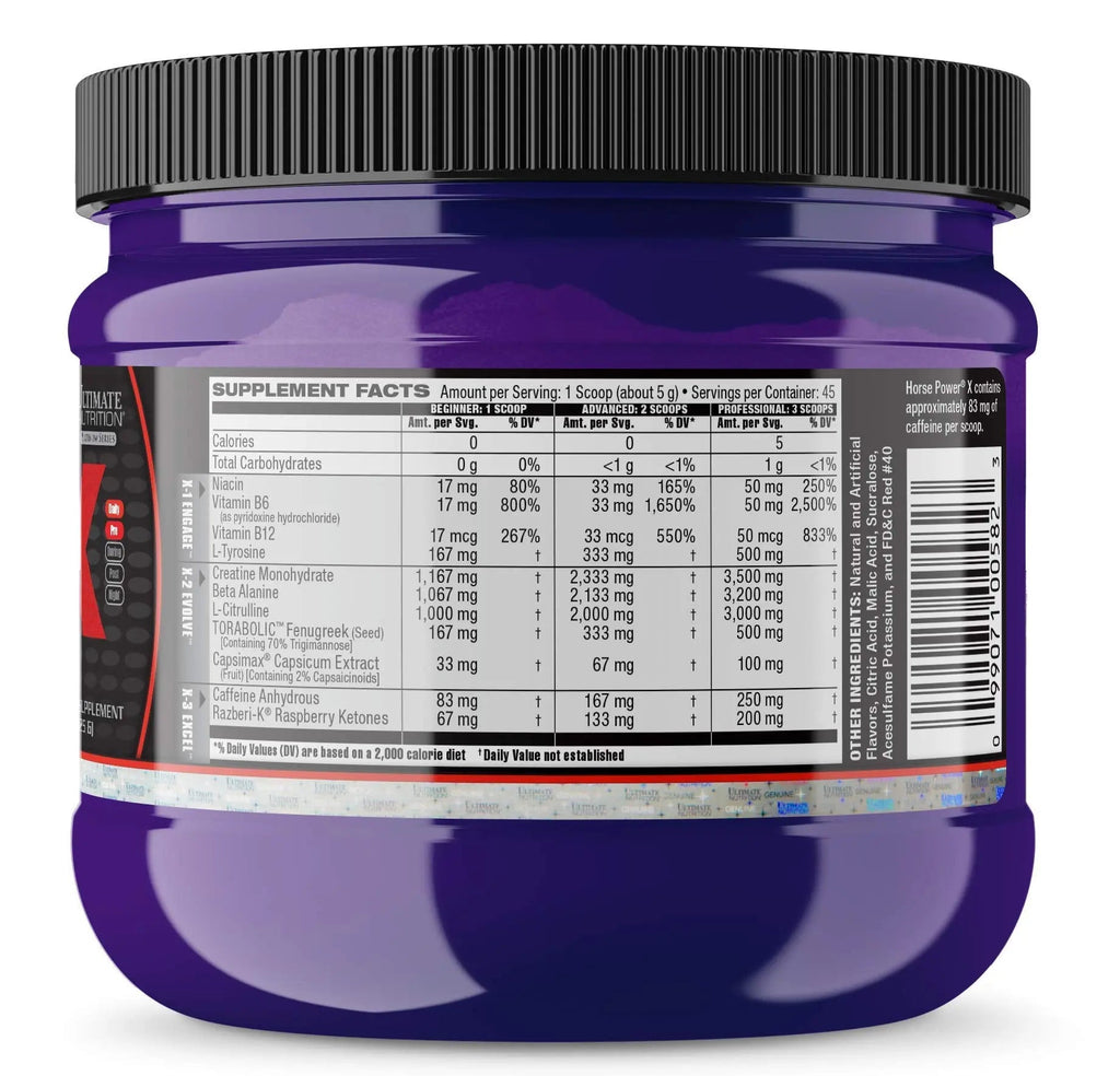 Ultimate Nutrition Horse Power X, Concentrated Pre Workout Supplement, Creatine Ultimate Nutrition Au supplements