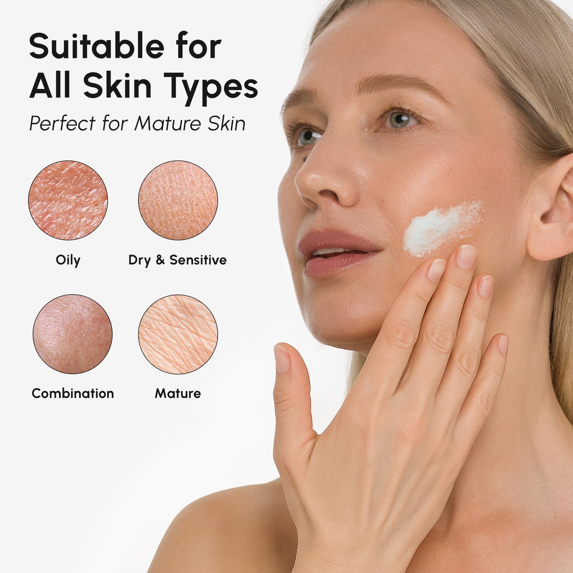 MAREE Face Exfoliator – Microdermabrasion Facial Scrub & Exfoliating Face Wash for Women – Collagen & Glycolic Acid – Gentle Scrub and Exfoliant