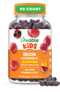 Iron Supplements for Kids | 10mg | with Vitamin C | Great Tasting Iron Gummies for Kids | Vegan Non GMO Kids Iron | for Immune Health