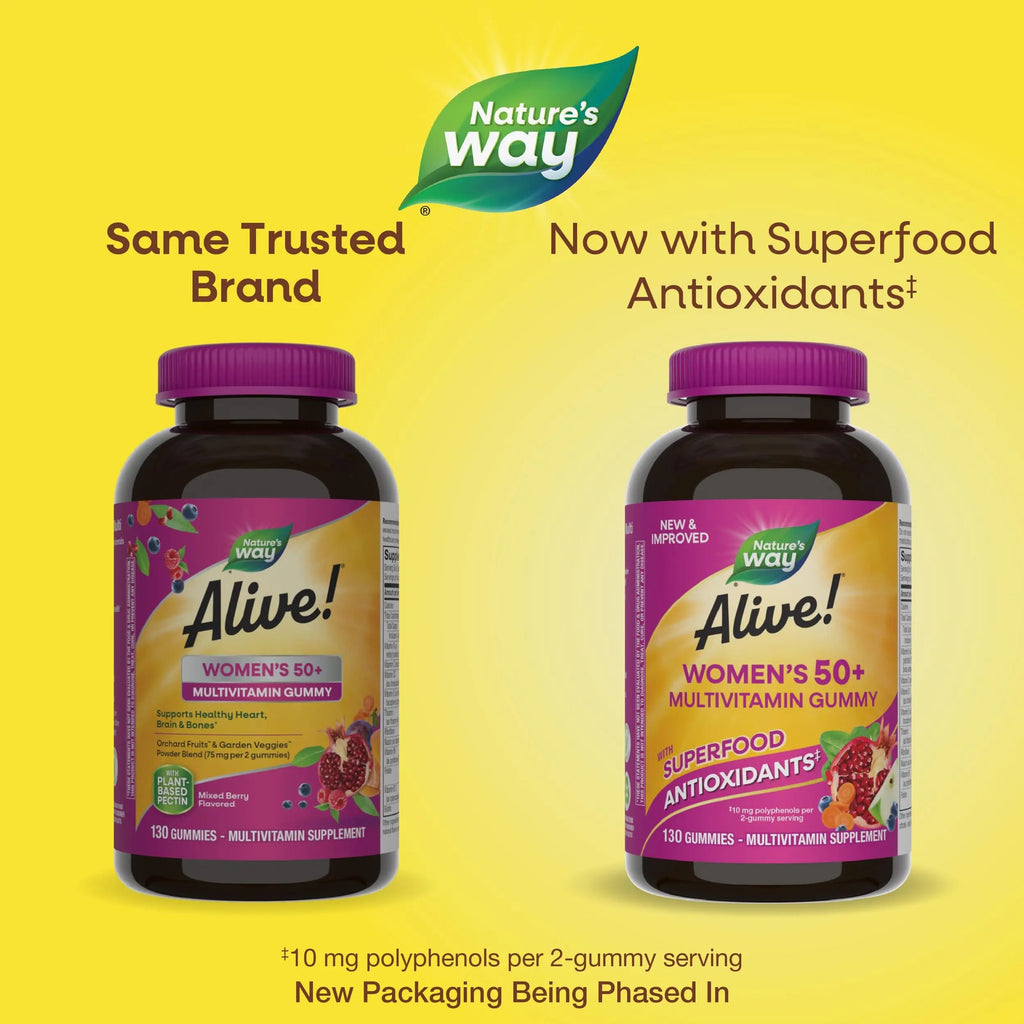 Nature's Way Alive! Women's 50+ Daily Gummy Multivitamins, Women's Supplements, Supports Healthy Heart, Brain & Bones Nature's Way Au supplements