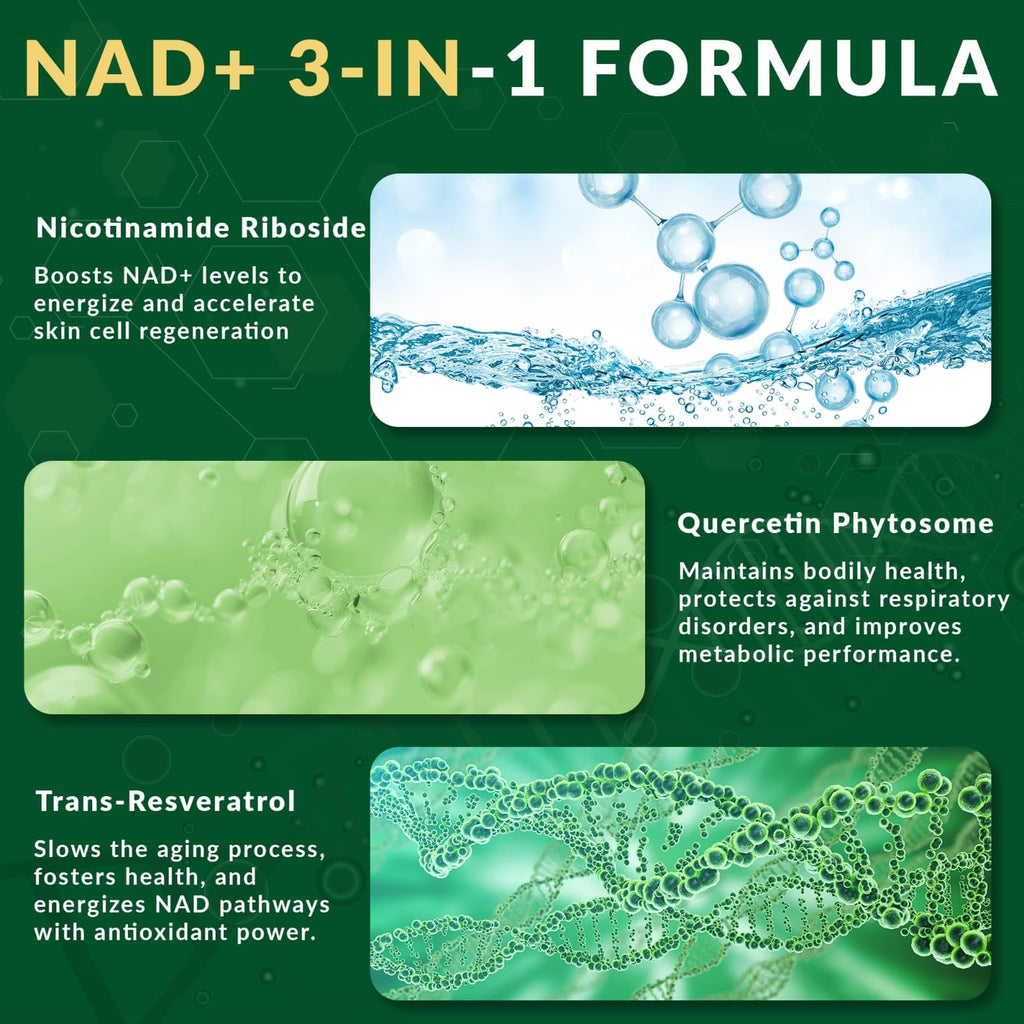 NUTRAONDA Liposomal Nicotinamide Riboside 900mg Resveratrol & Quercetin – NAD Supplement Plus for Anti Aging, Cellular Energy & Improve Health- 80 Capsules NUTRAONDA Au supplements