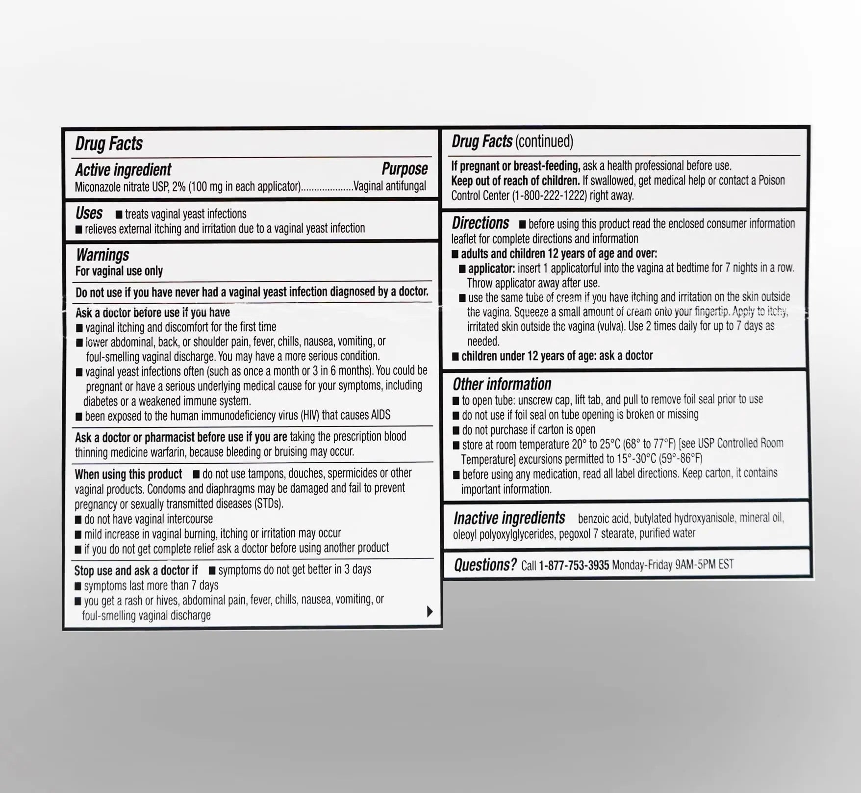 h2 pharma Miconazole 7 - Miconazole Nitrate Vaginal Cream, USP 2%, 1.59 oz Tube h2 pharma Au supplements