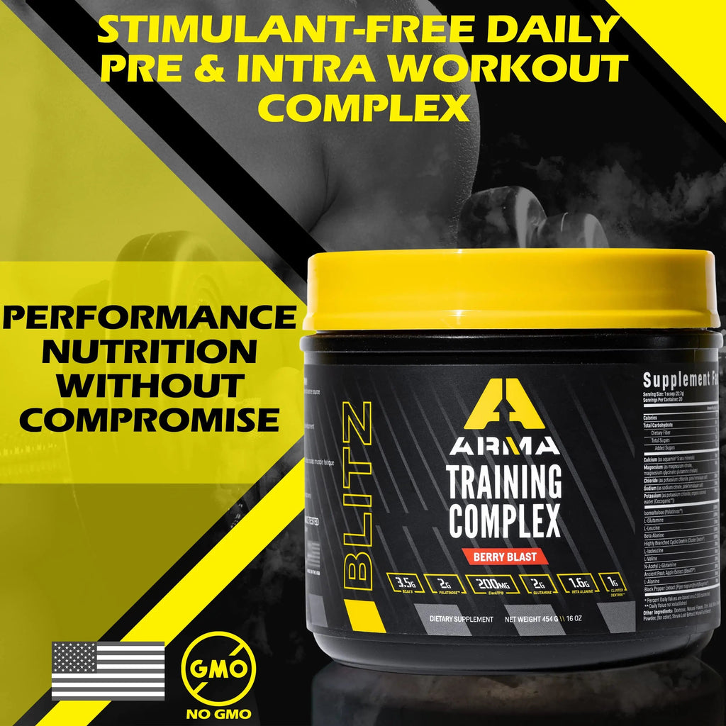 ARMA Blitz Non Stimulant Pre/Intra Powder – Natural Berry Pre-Workout Drink Mix ARMA Au supplements