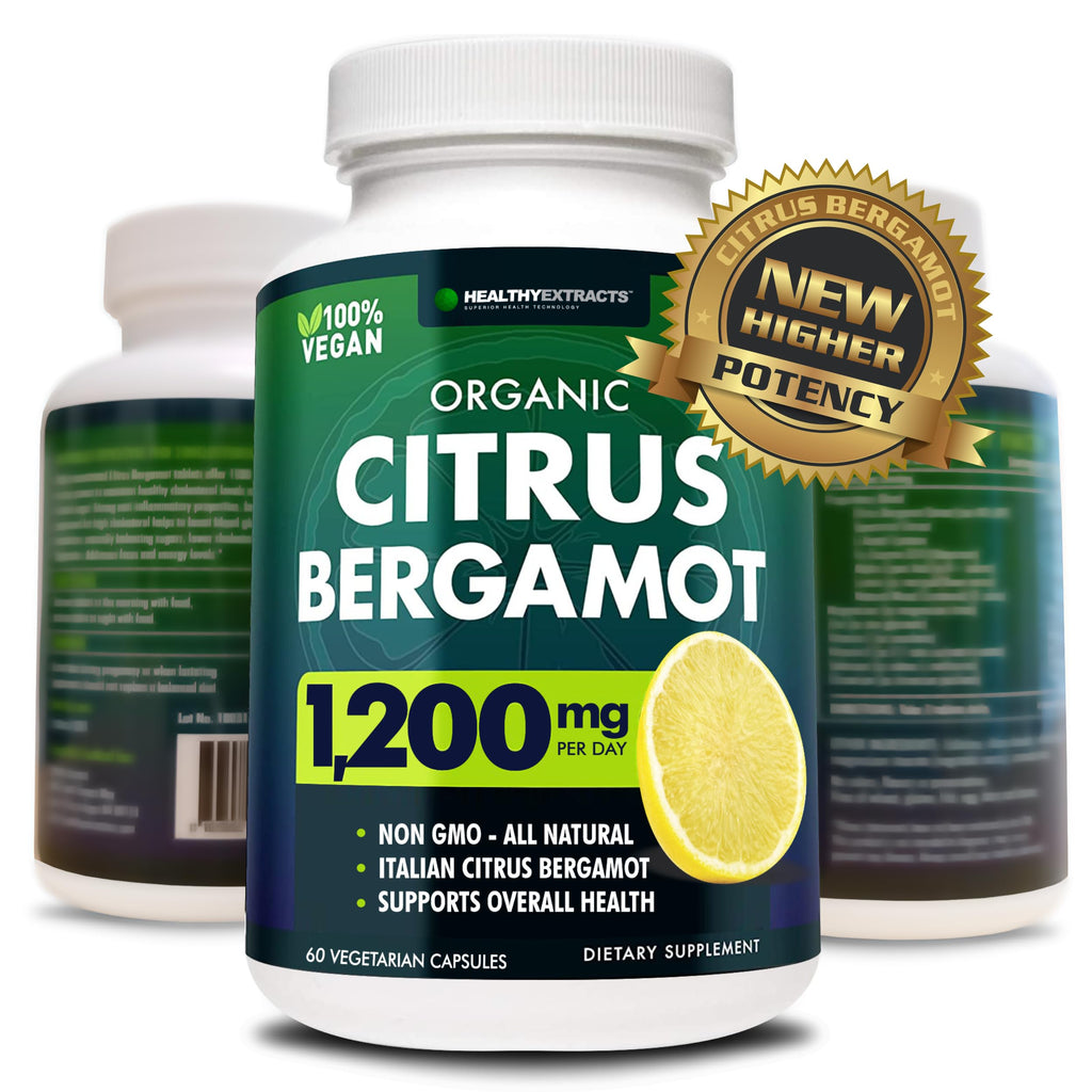 Citrus Bergamot Supplement – 150:1 Extract, 1200mg per Serving, 70% Polyphenols, Italian Sourced, 60 Count, 1 Month Supply, Made in the USA