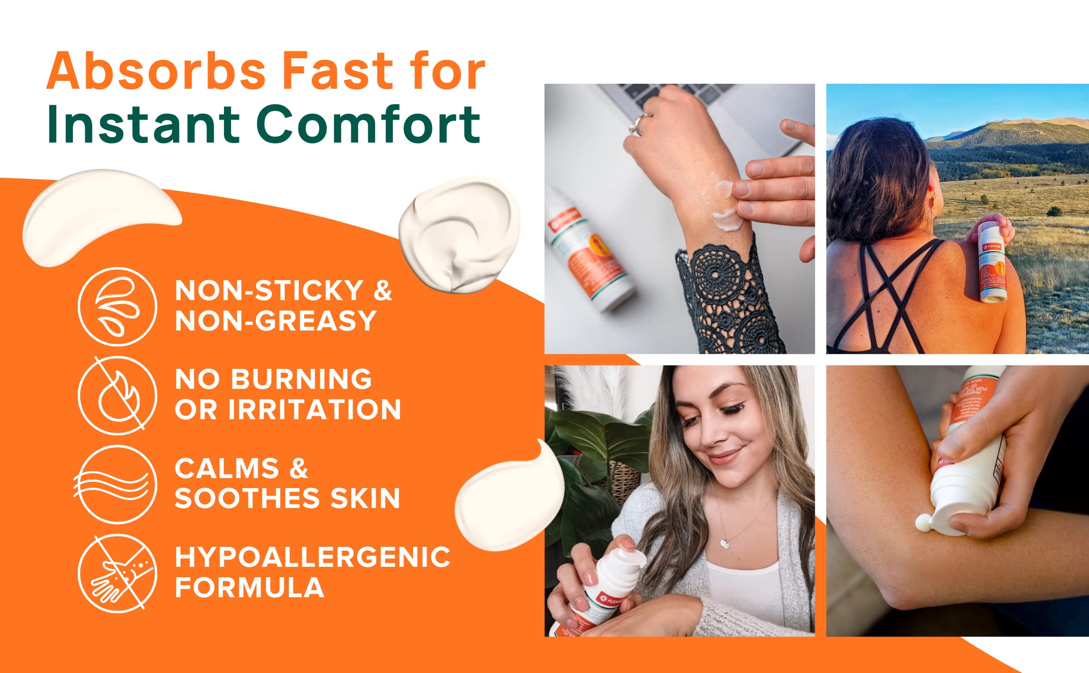FLEXIGEN Pain Cream Lotion 3-Pack – Natural Menthol Formula with Frankincense & Essential Oils – Fast-Acting, Non-Greasy, Pleasant Scent FLEXIGEN Au supplements