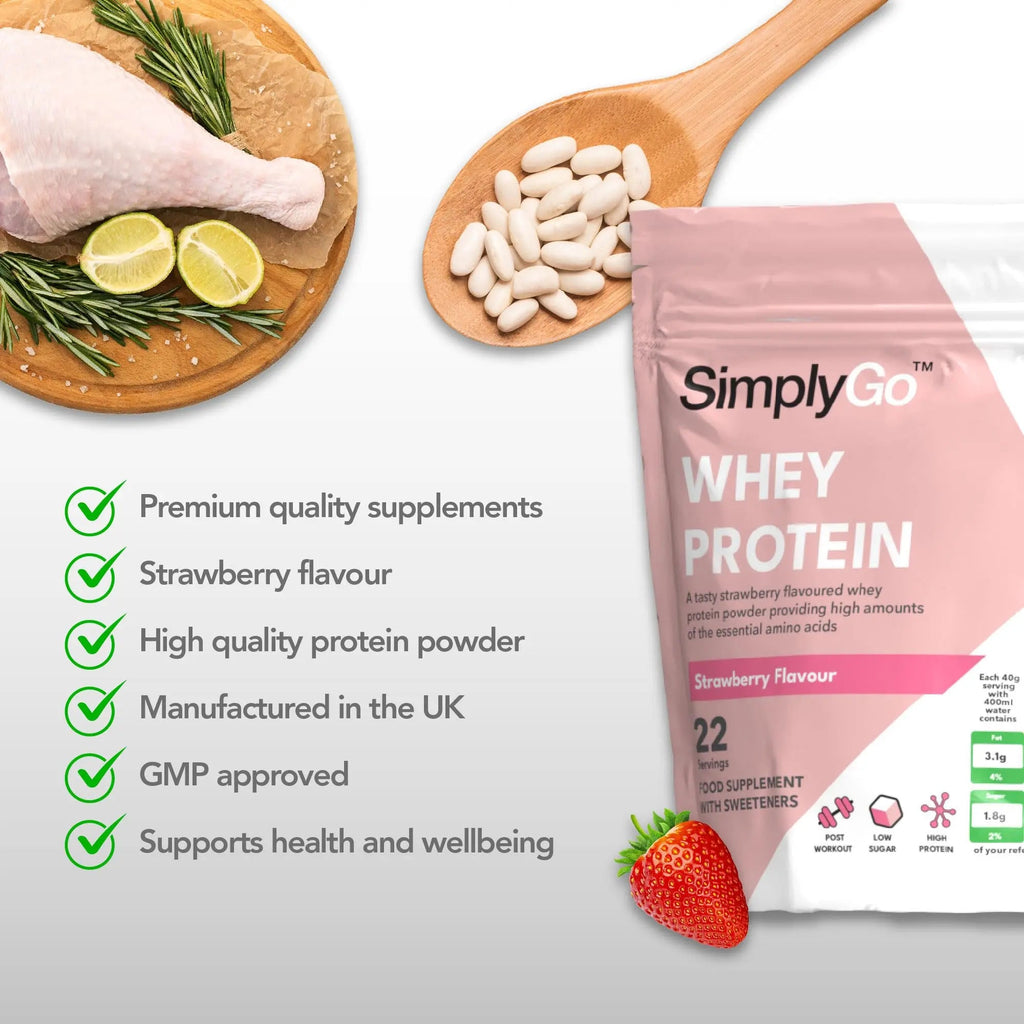 SimplyGo Whey Protein Powder | 900g | Simply Add 30g to Water, Juice or Shakes Simply Supplements Au supplements
