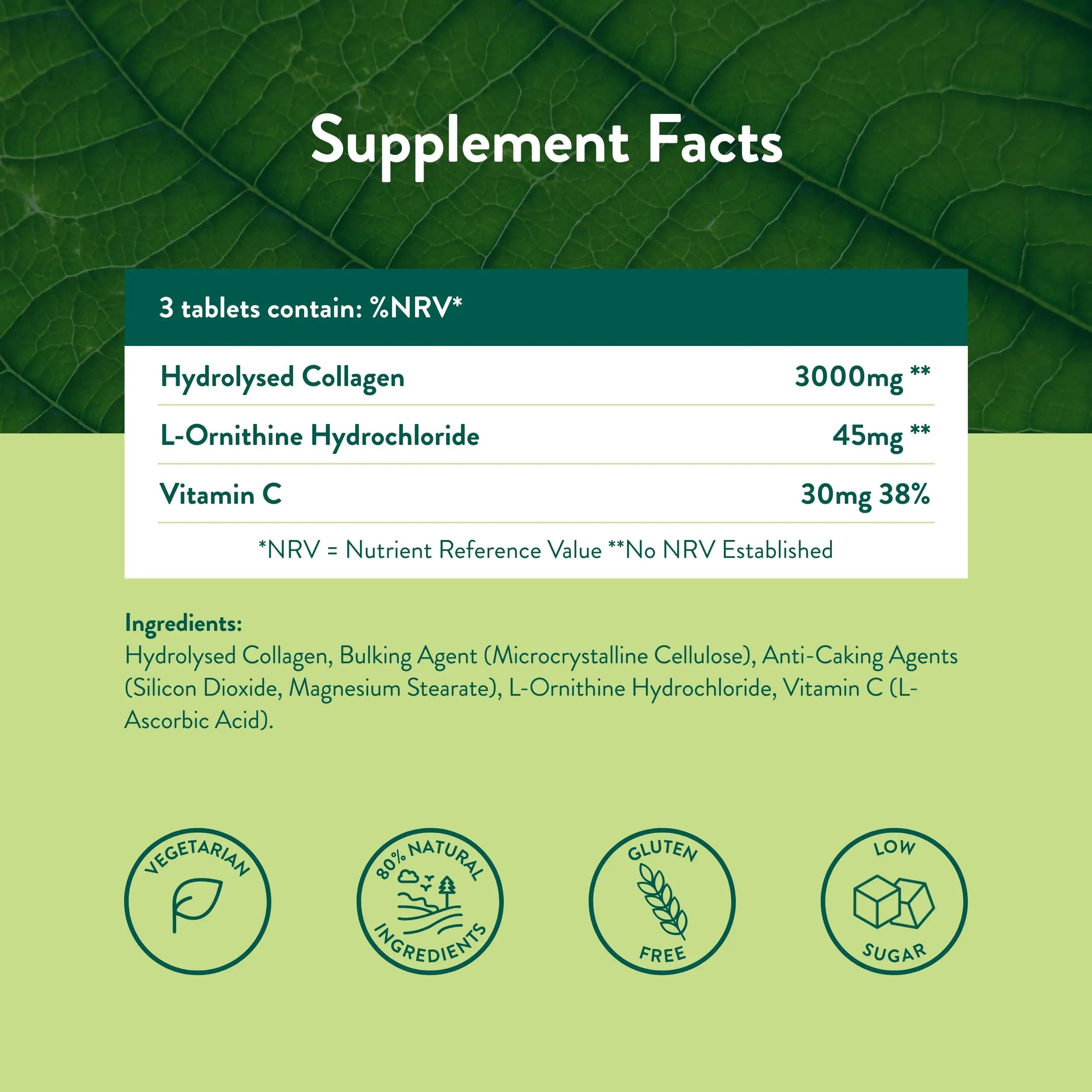 Holland & Barrett Bovine Collagen Tablet 3000mg - Type I Collagen Peptides - Hydrolysed Collagen with Vitamin C - Hair, Skin & Nails Holland & Barrett Au supplements