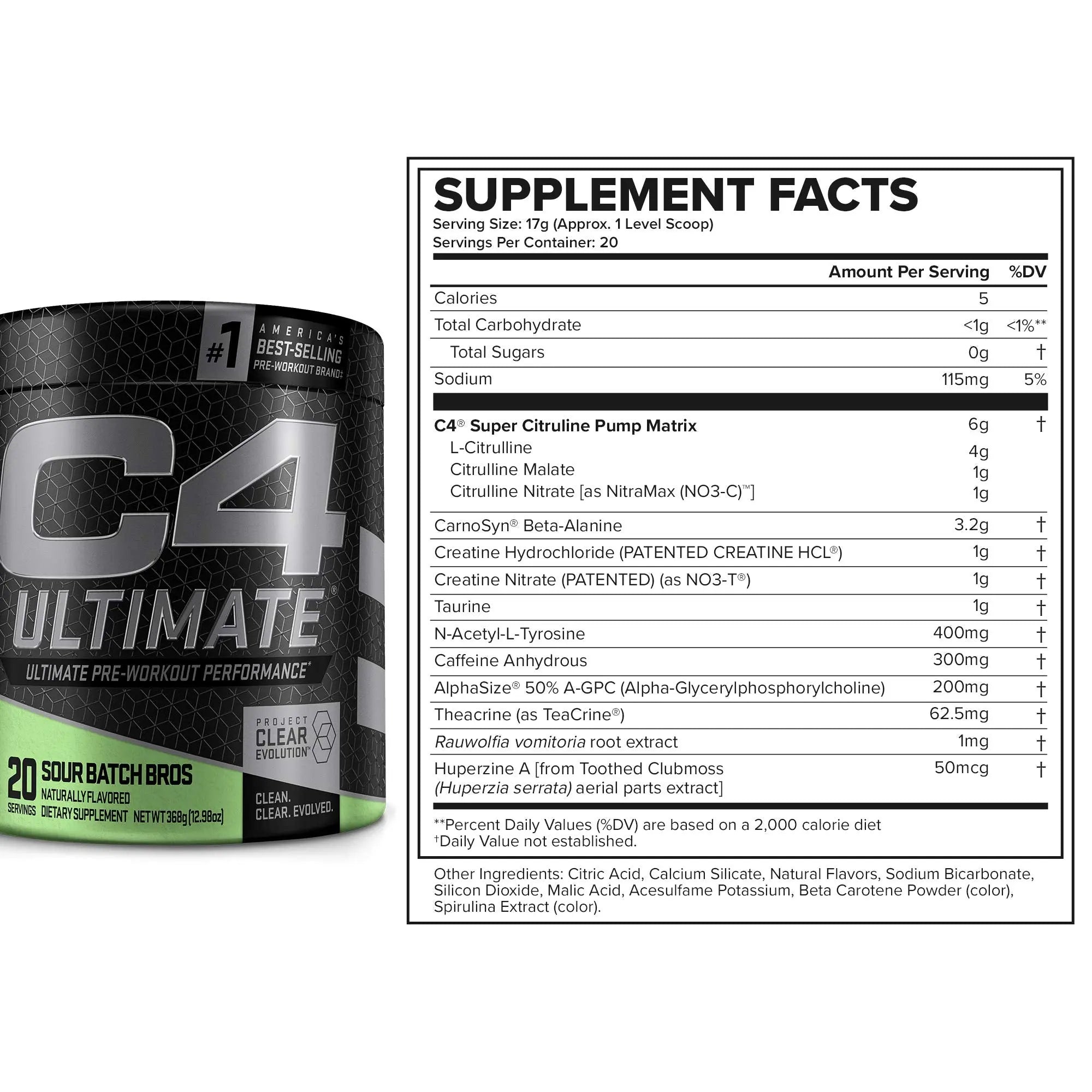 Cellucor C4 Ultimate Pre Workout Powder Sour Batch Bros - Sugar Free Preworkout Energy Cellucor Au supplements