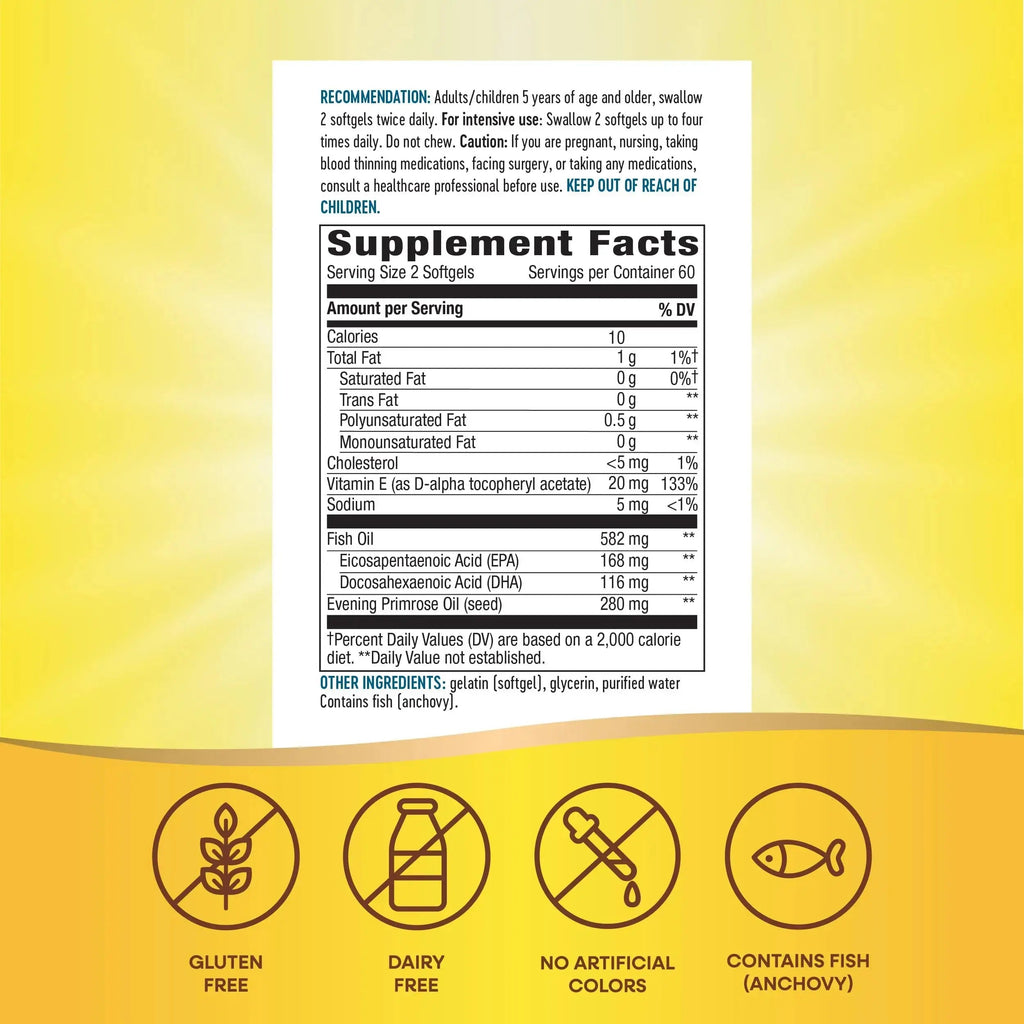 Nature's Way EFA Blend for Kids with vitamin E, Supports Eye and Brain Function*, 120 Softgels Nature's Way Au supplements