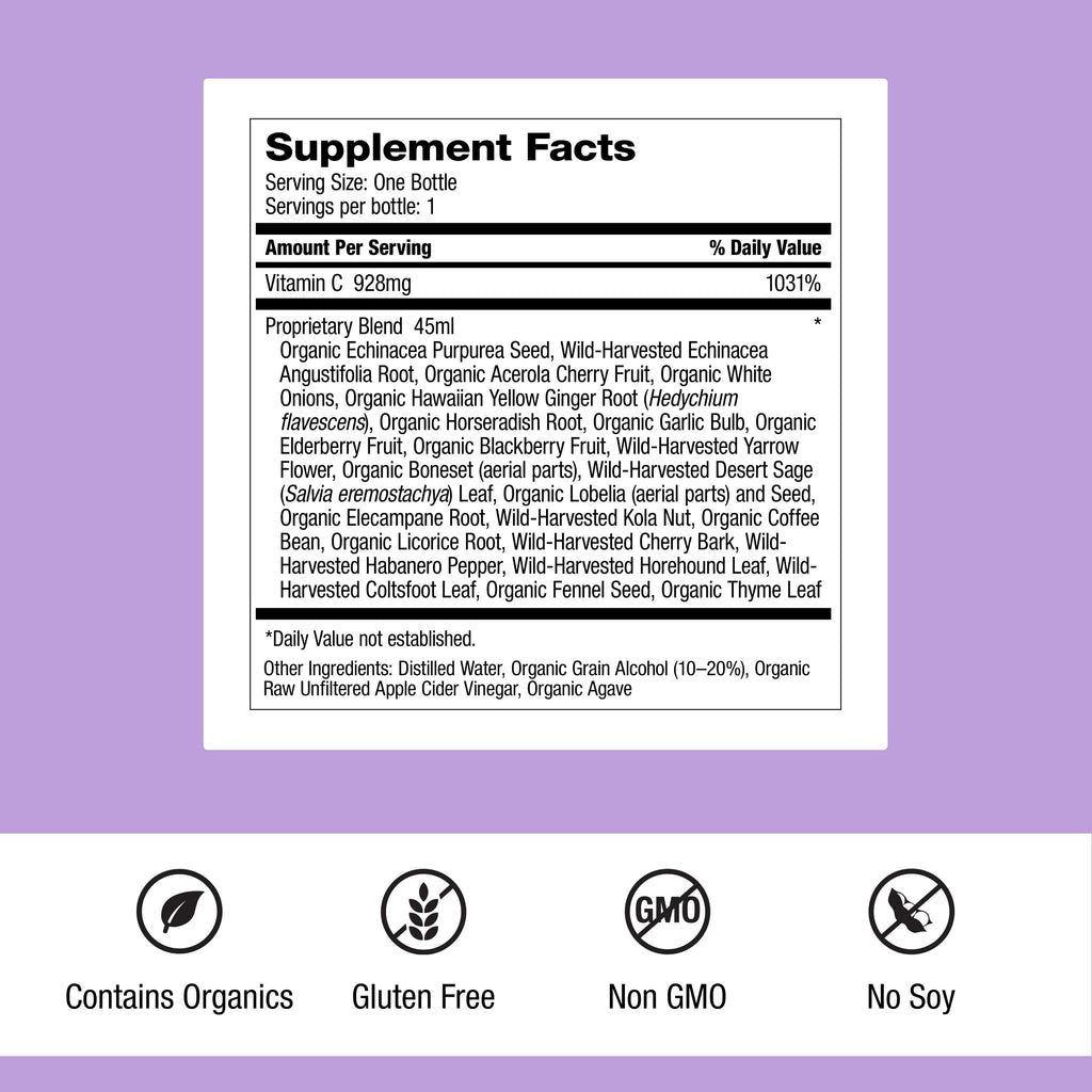 Dr. Schulze's Herbal Shot | Organic Extract | Gluten-Free & Non-GMO for Immune System Support | Total 9 Fl. Oz. | 6 Servings Dr. Schulze's Au supplements