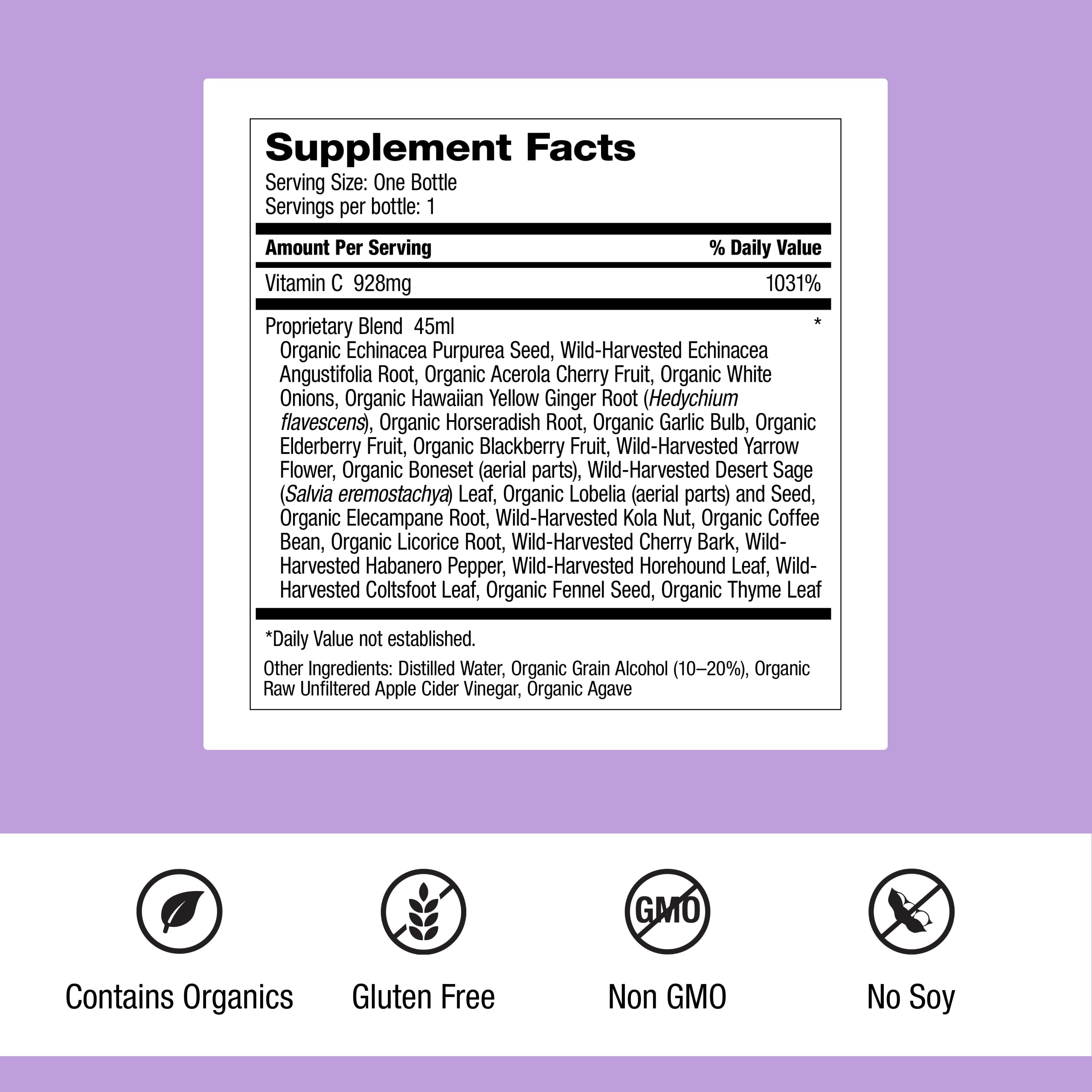 Dr. Schulze's Herbal Shot | Organic Extract | Gluten-Free & Non-GMO for Immune System Support | Total 9 Fl. Oz. | 6 Servings Dr. Schulze's Au supplements